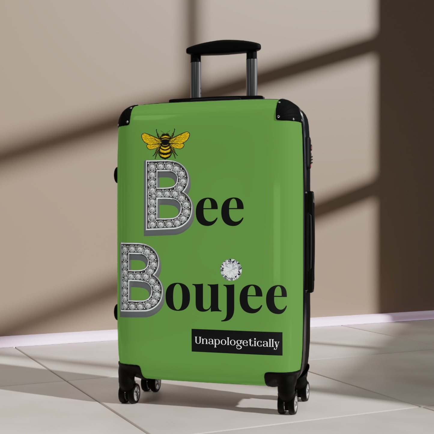 Bee Boujee Luggage - GREEN