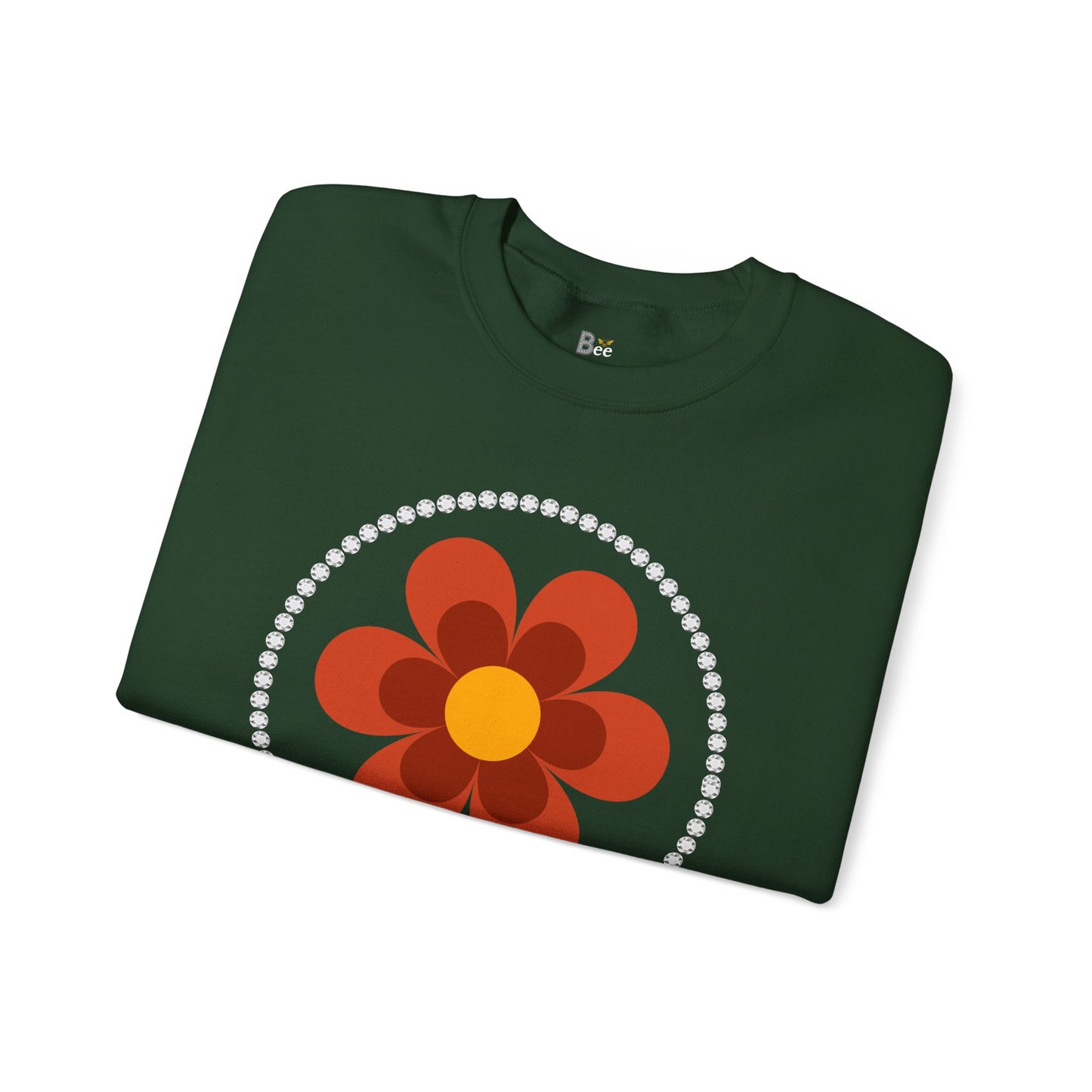 Boujee Flower Burnt Orange - Heavy Blend™ Dark Colors Crewneck Sweatshirt