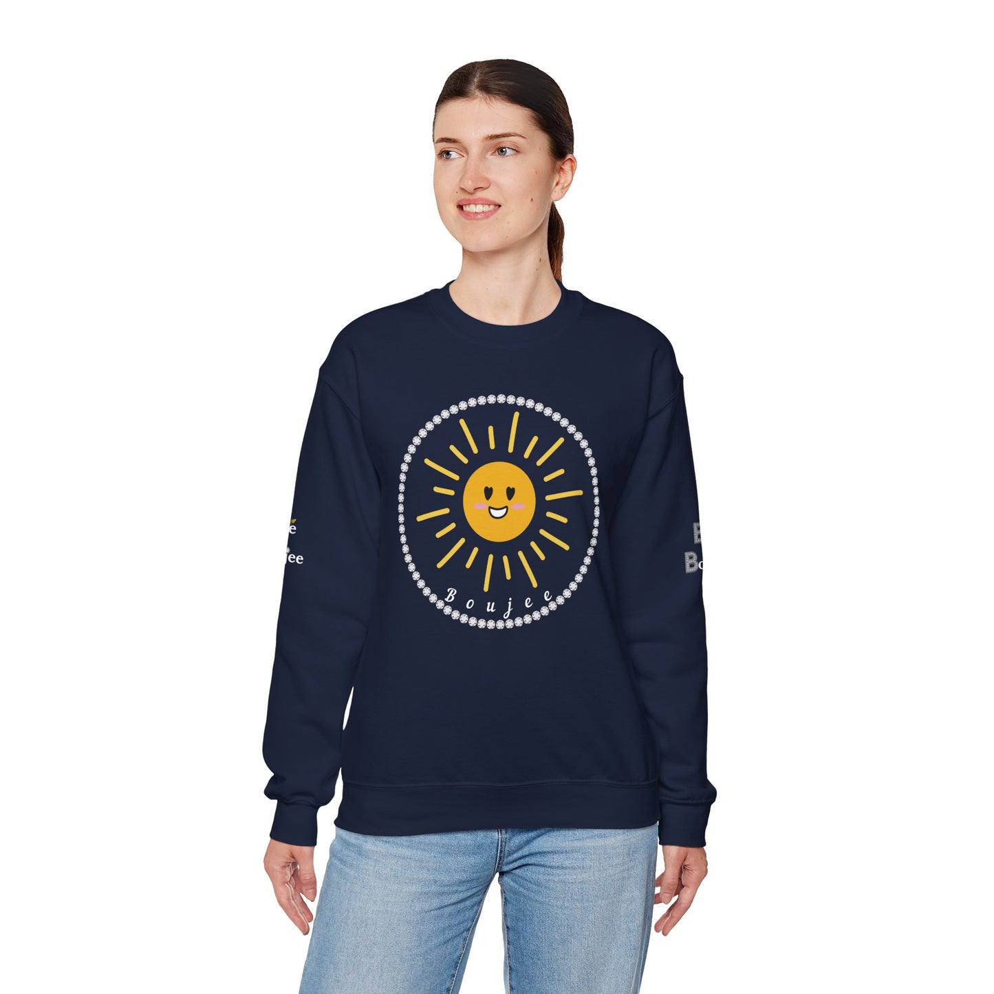 Boujee Golden Sunshine - Heavy Blend™ Dark Colors Crewneck Sweatshirt