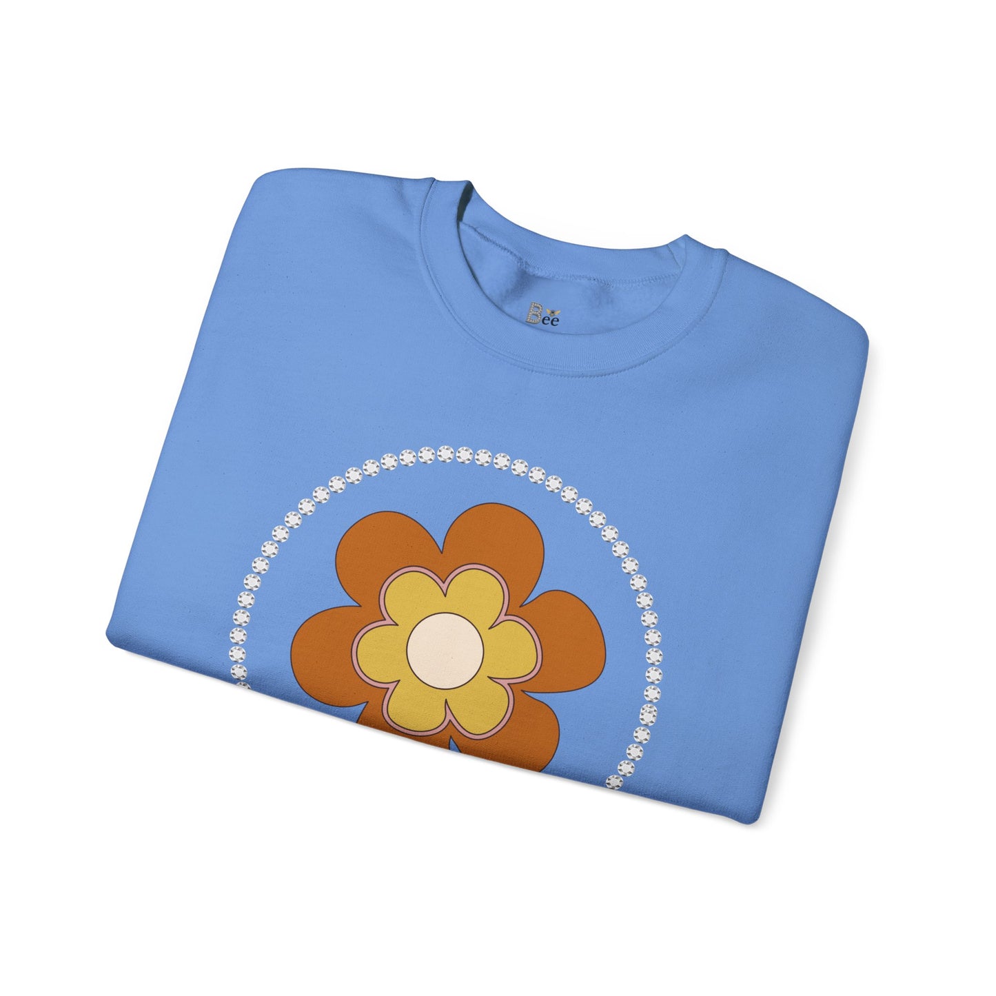 Boujee Brown Flower - Heavy Blend™ Light Colors Crewneck Sweatshirt