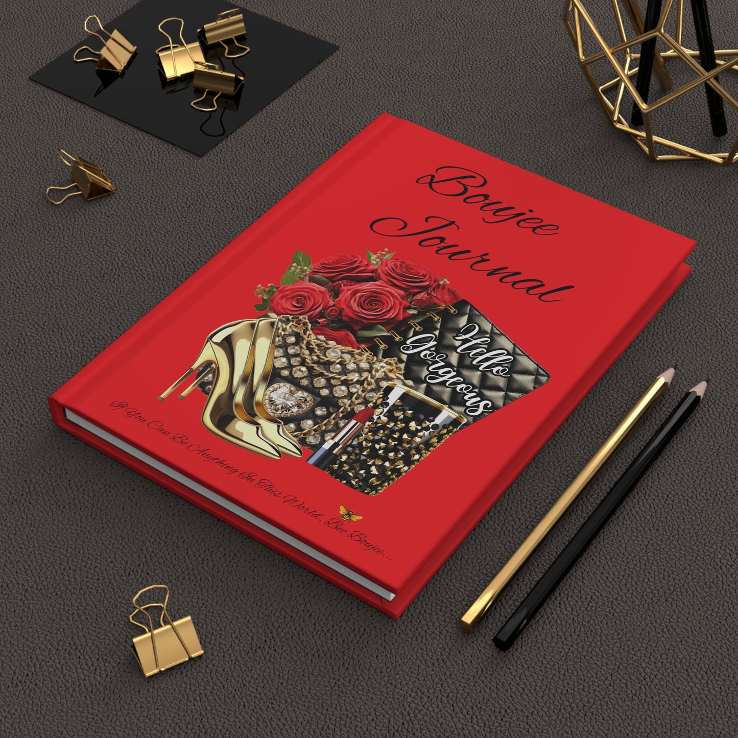 Hardcover "Boujee" Journal Matte RED