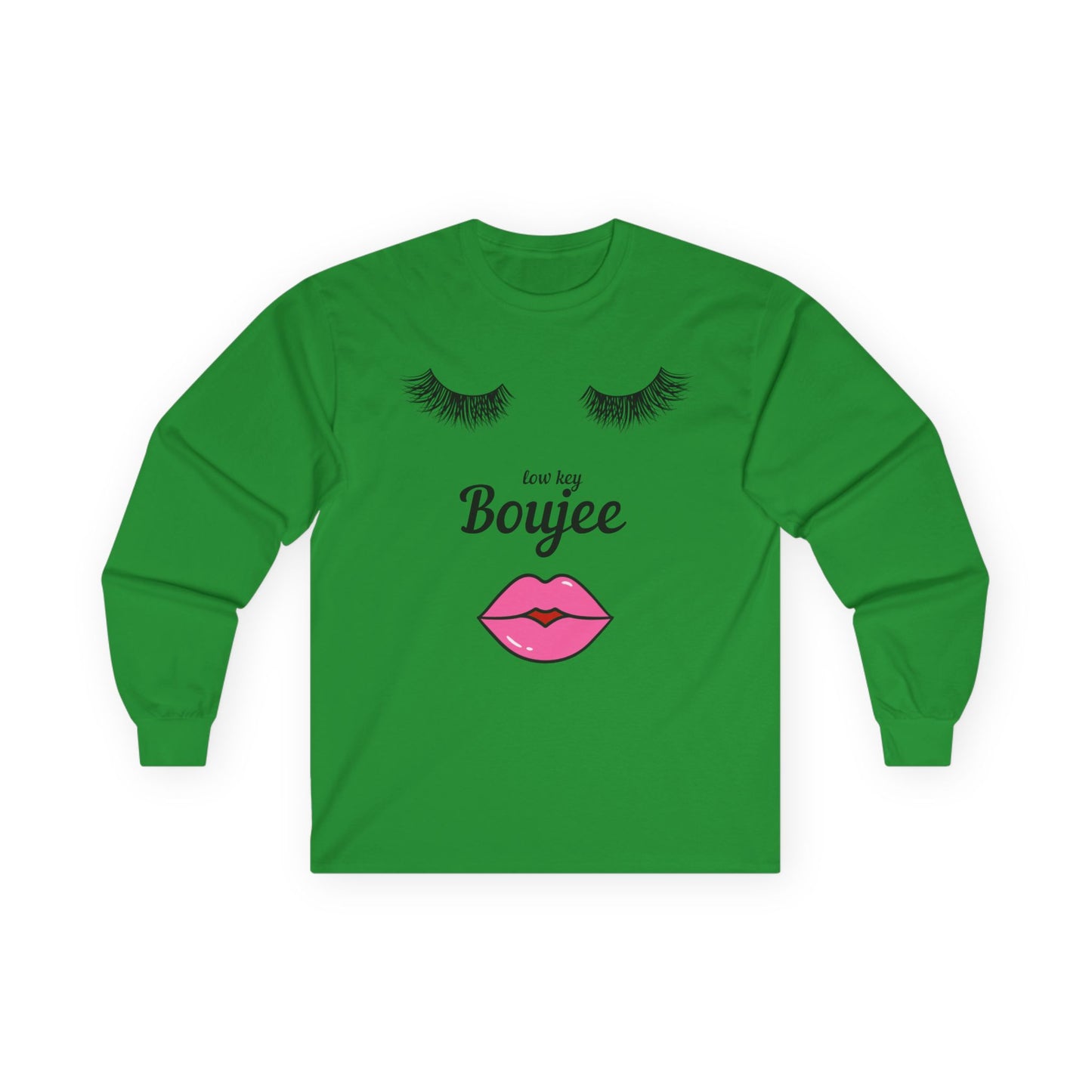 Low Key Boujee Lash & Lips Long-Sleeve Tee