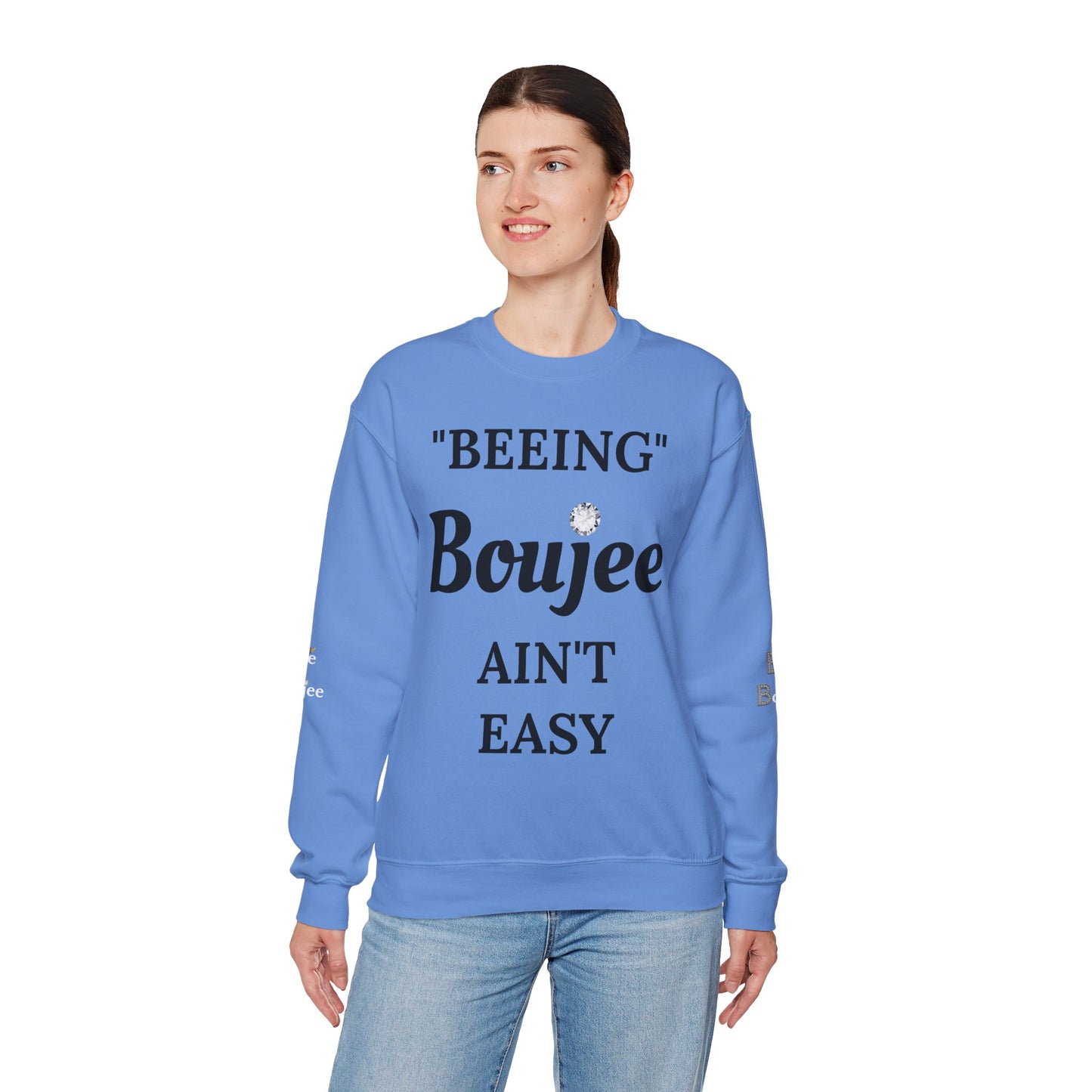 "Beeing" Boujee Ain't Easy- Heavy Blend™ Light Colors Crewneck Sweatshirt
