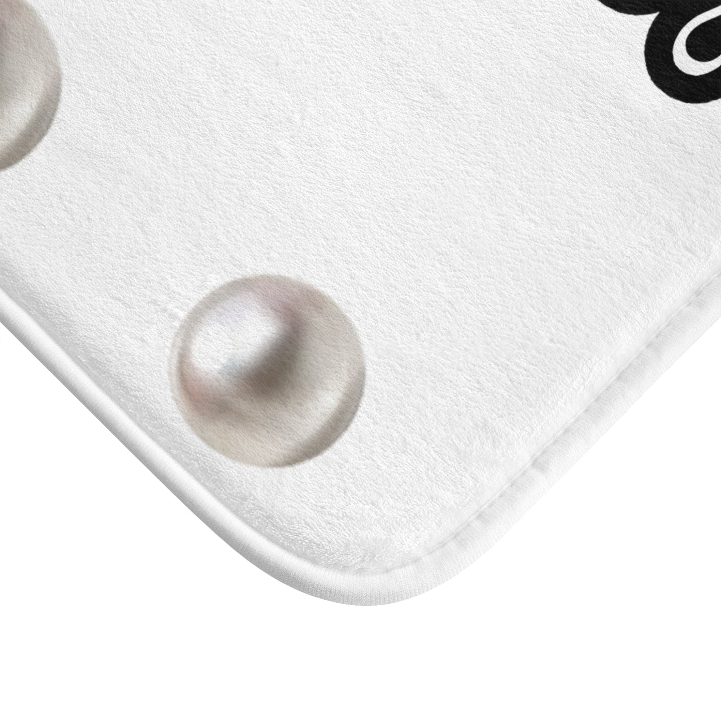 Feeling Boujee - Bath Mat WHITE with PEARLS
