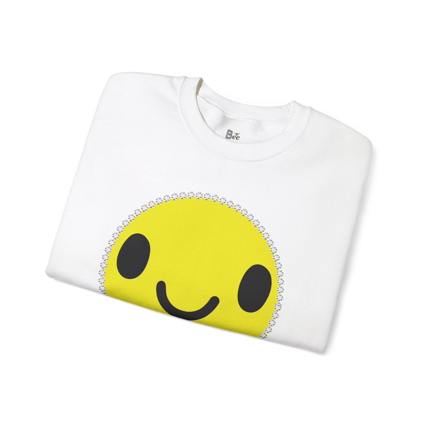Boujee Smiley Face Yellow - Heavy Blend™ Light Colors Crewneck Sweatshirt
