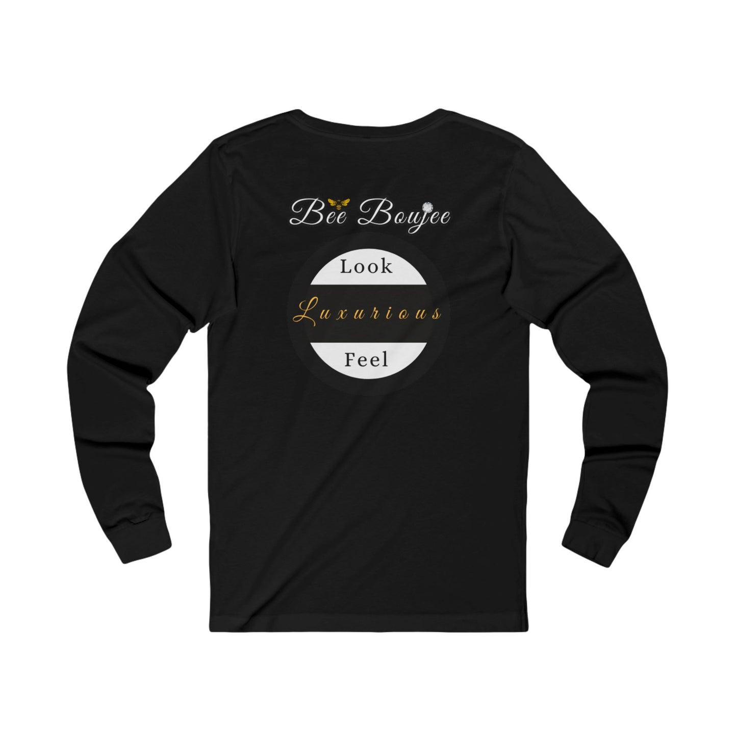 Halloween Booo in Boooujee - Jersey Long Sleeve Tee BROWN SKIN TONE