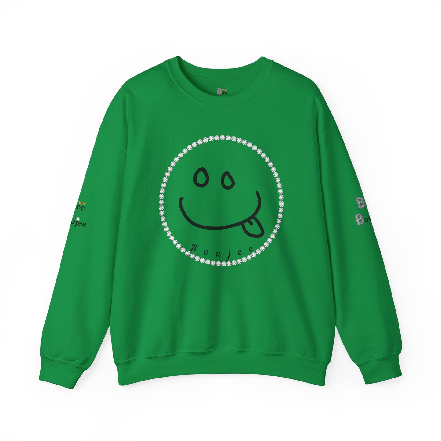 Boujee Smiley Goofy Face - Heavy Blend™ Light Colors Crewneck Sweatshirt