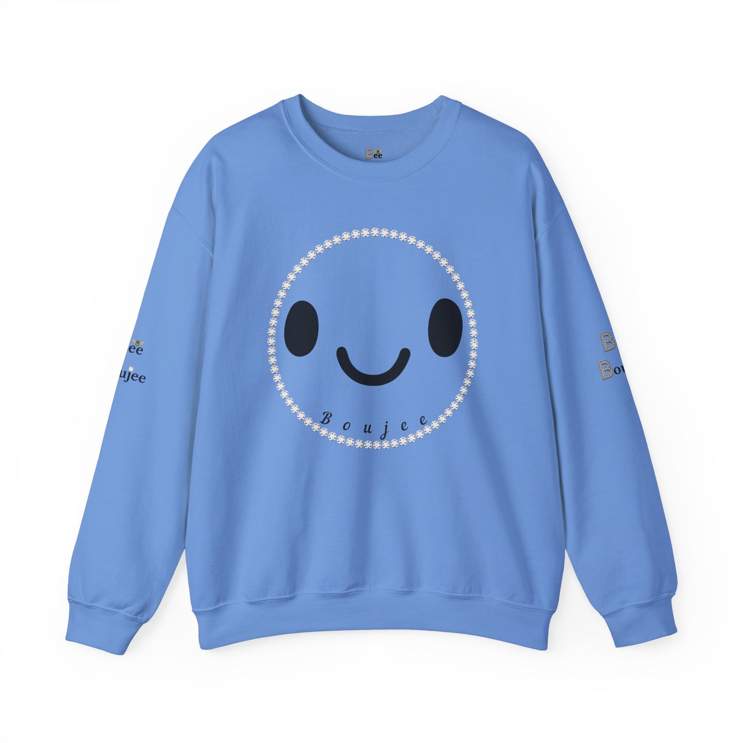 Boujee Smiley Face - Heavy Blend™ Light Colors Crewneck Sweatshirt