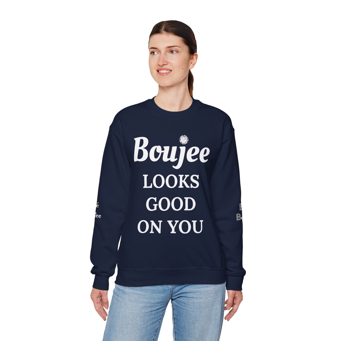 Boujee Looks Good On You - Heavy Blend™ Dark Colors Crewneck Sweatshirt