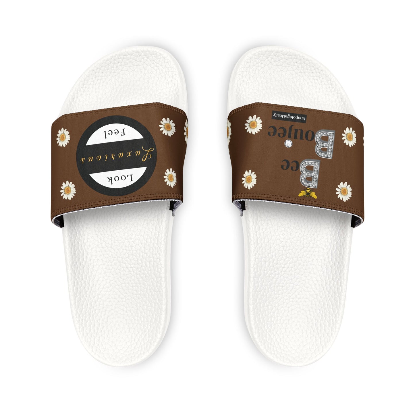 Bee Boujee - BROWN Flowers Women's Removable-Strap Sandals