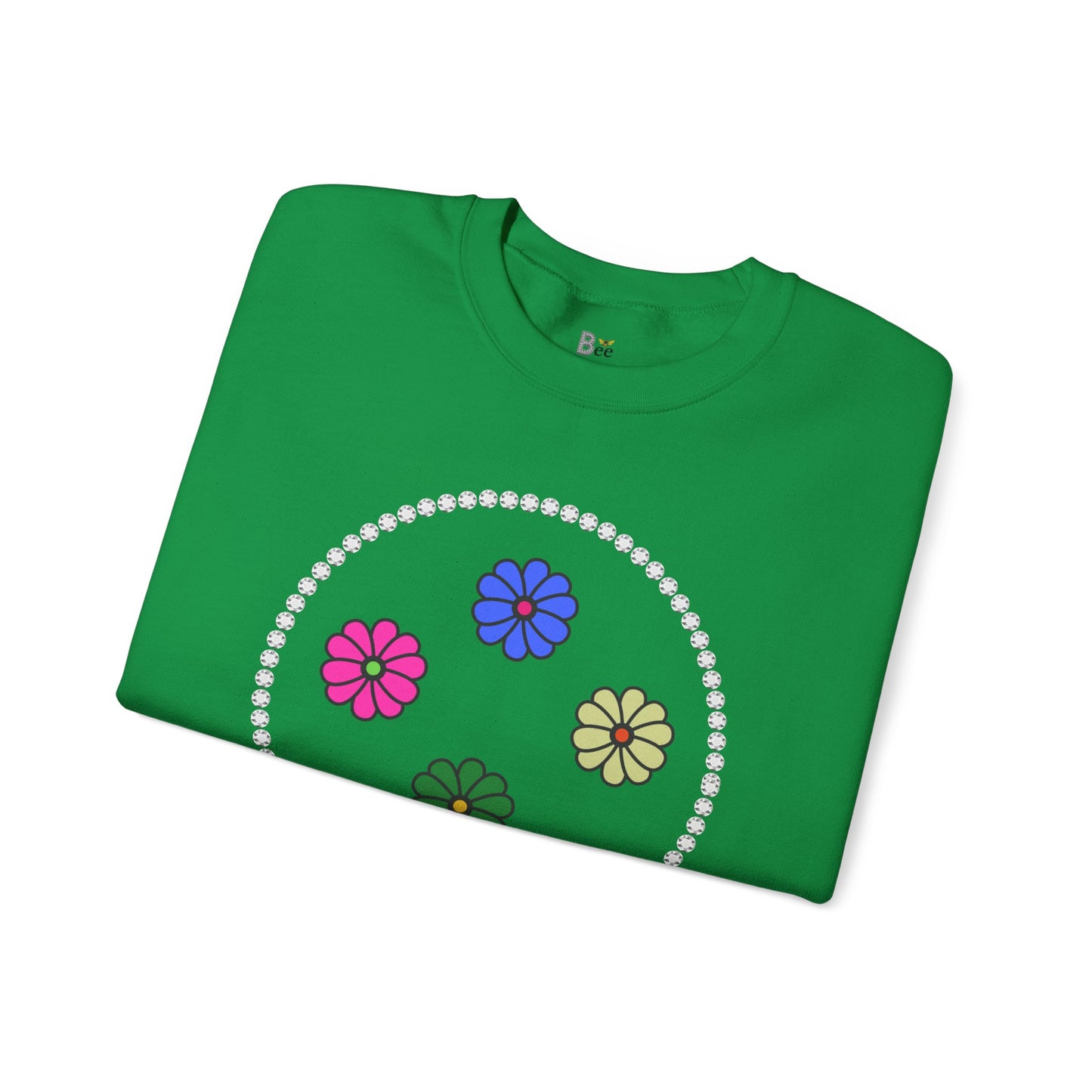 Boujee Mini Flowers in Diamonds Heavy Blend™ Light Colors Crewneck Sweatshirt