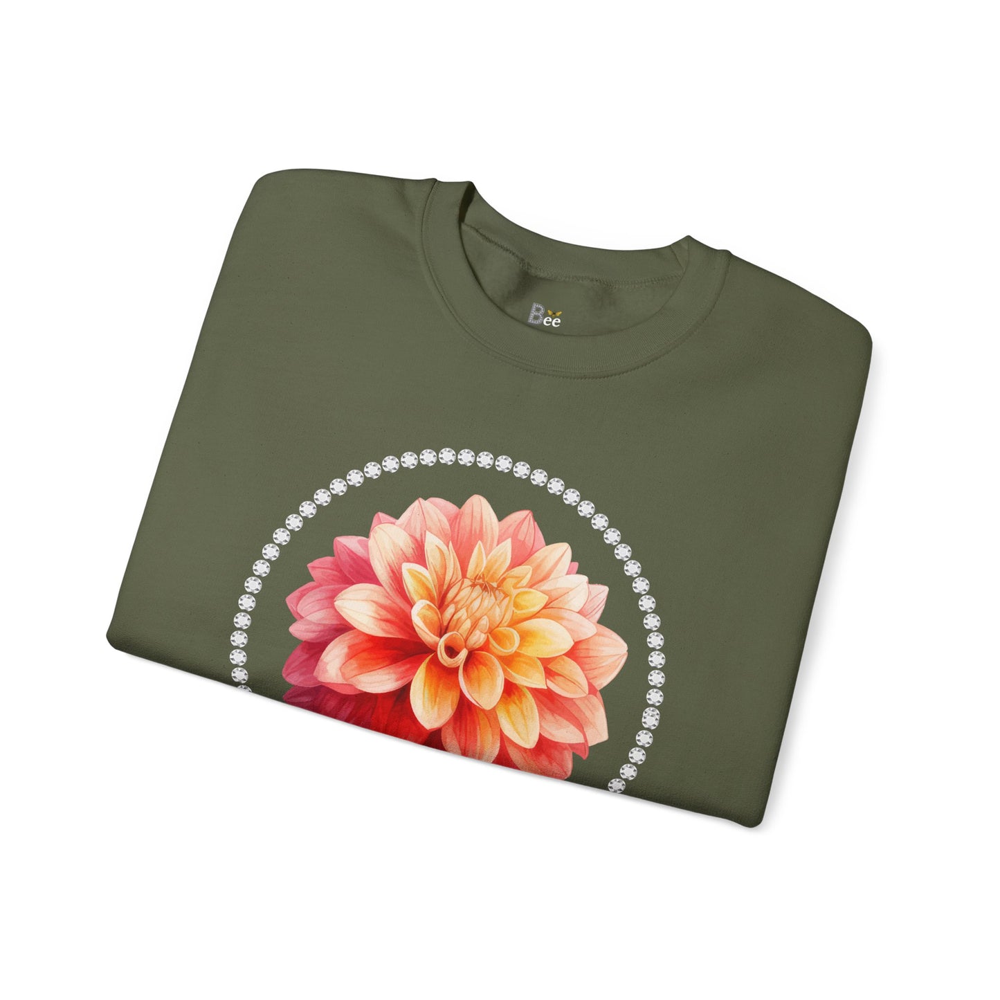 Boujee Flower Pink Yellow - Heavy Blend™ Dark Colors Crewneck Sweatshirt