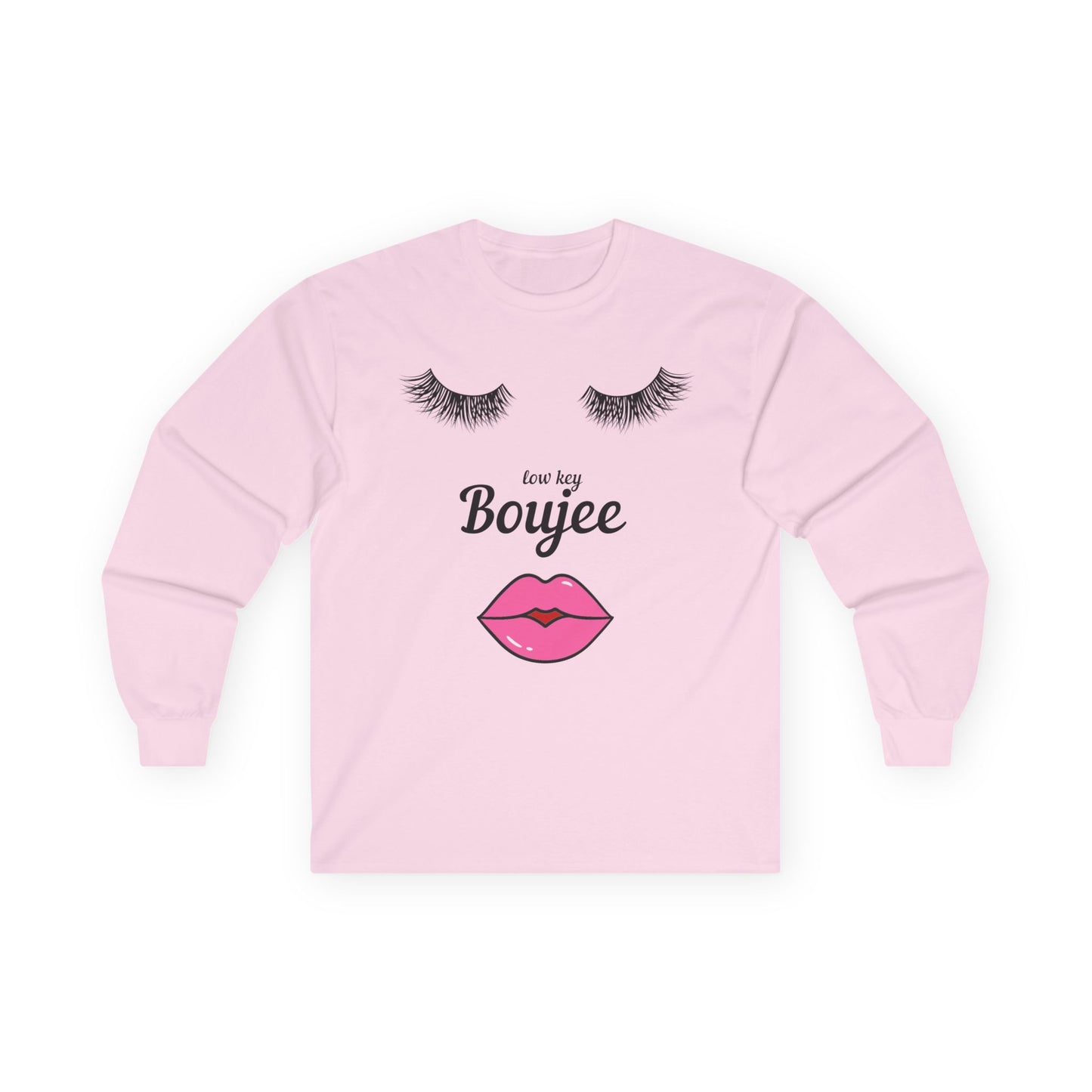 Low Key Boujee Lash & Lips Long-Sleeve Tee