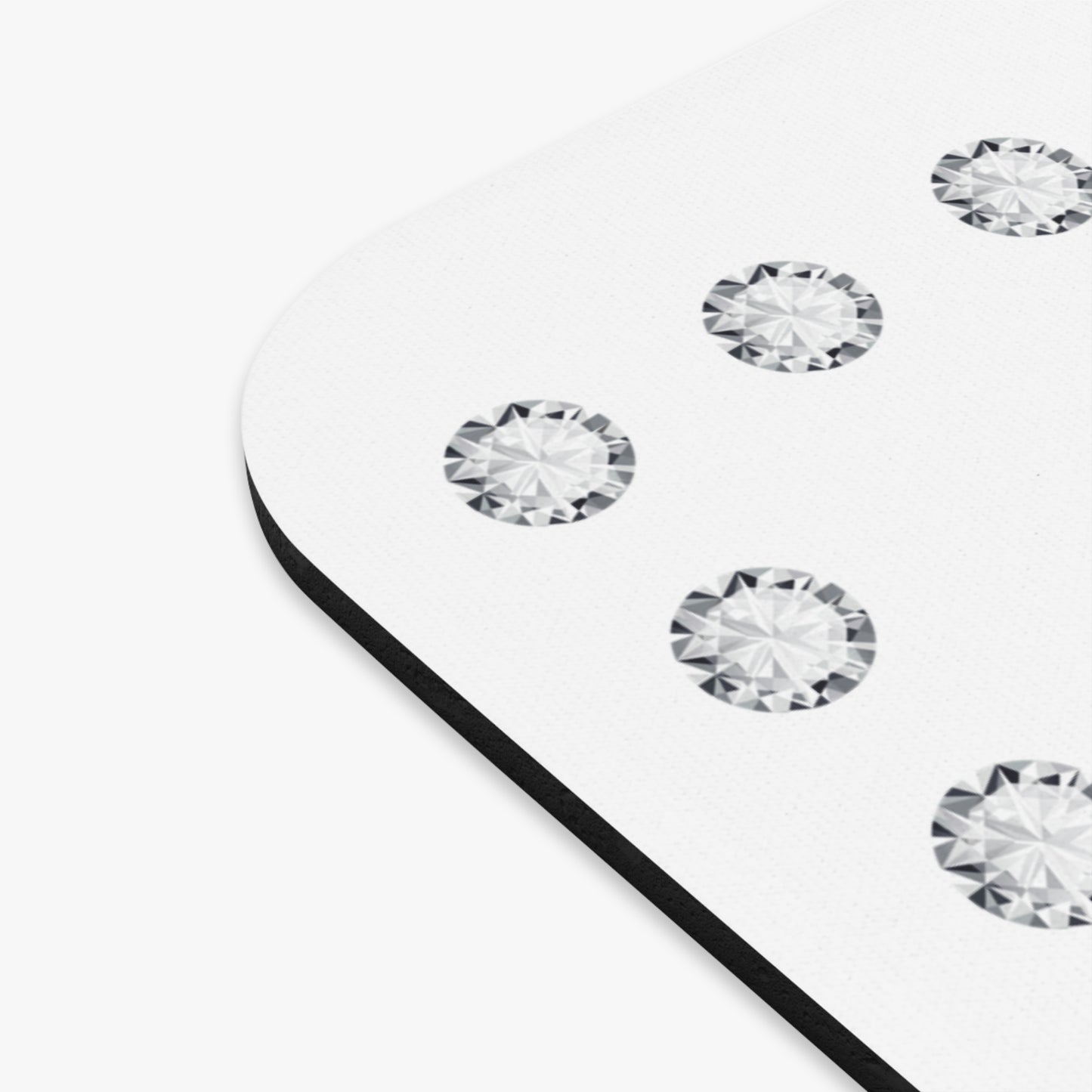 Boujee in Diamonds Mouse Pad WHITE (Rectangle)