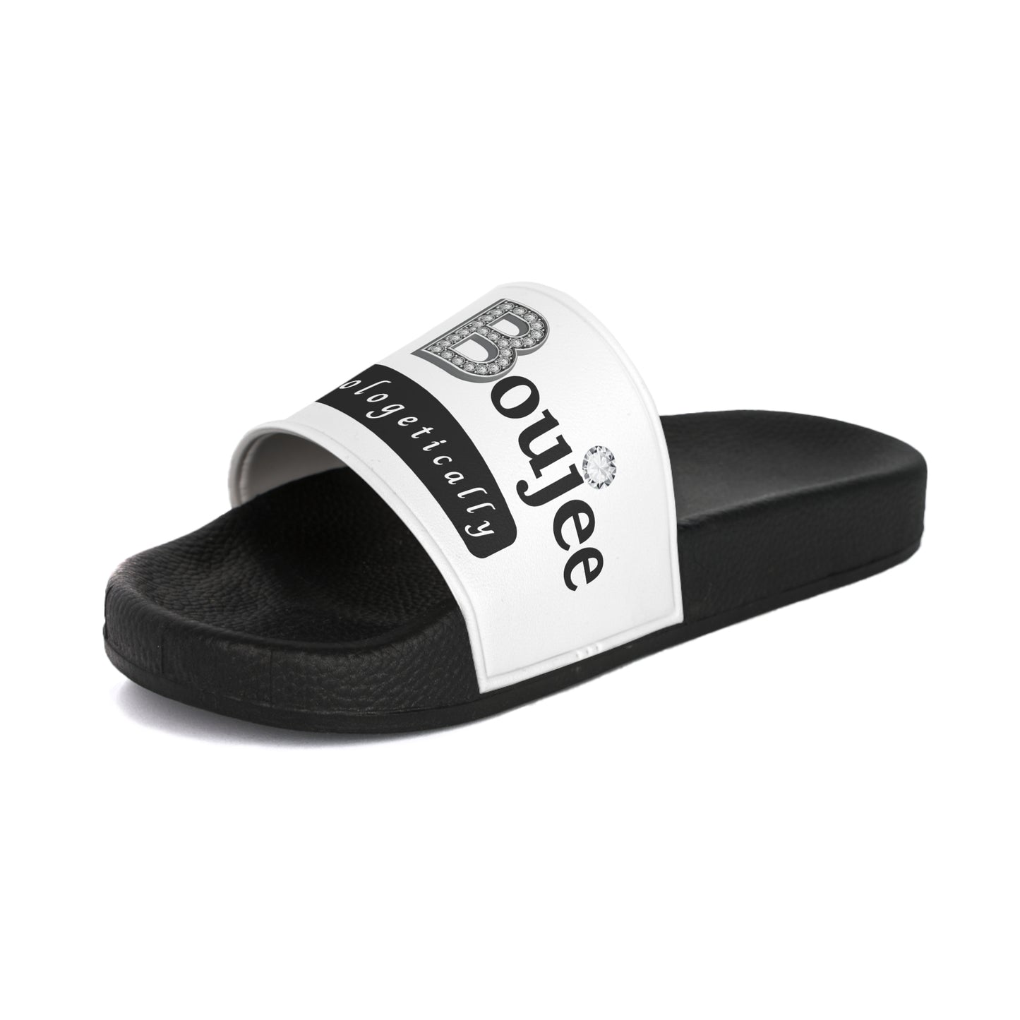 Bee Boujee Signature Logo Slides — Black & White