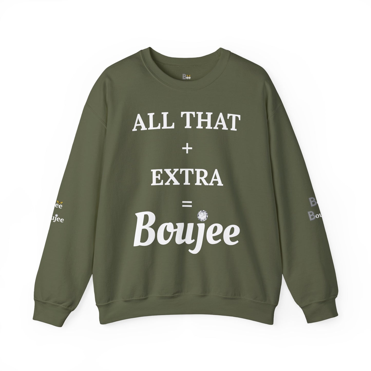 All That + Extra = Boujee - Heavy Blend™ Dark Colors Crewneck Sweatshirt