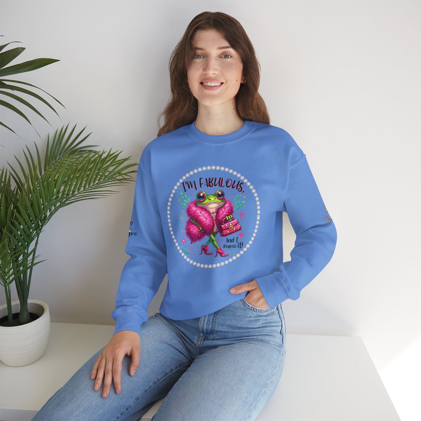 Boujee Frog I'm Fabulous And I Know It - Heavy Blend™ Light Colors Crewneck Sweatshirt