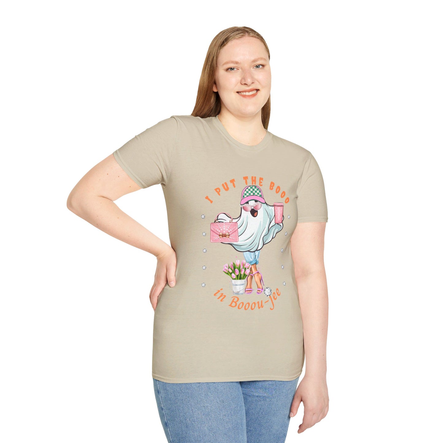 Halloween Booo in Boooujee - Softstyle T-Shirt FAIR SKIN TONE