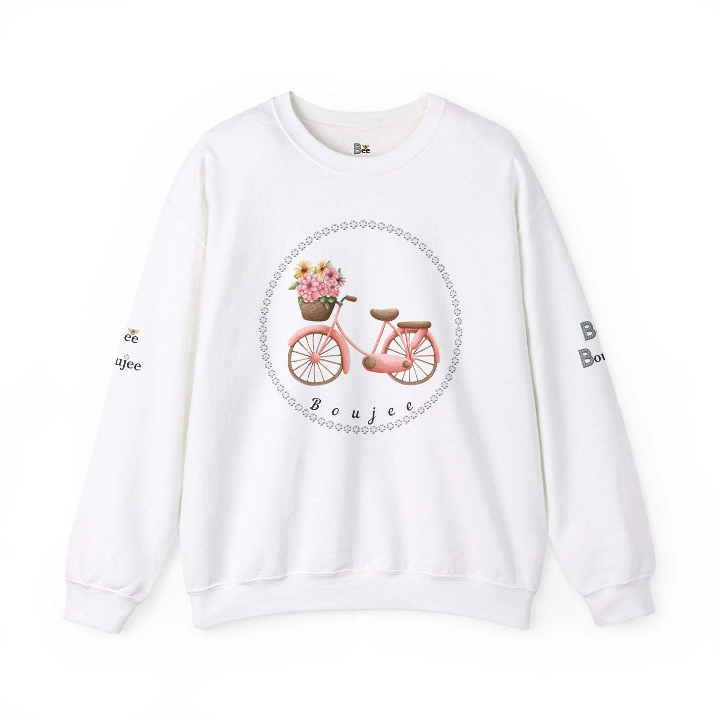 Boujee Bicycle Bouque - Heavy Blend™ Light Colors Crewneck Sweatshirt