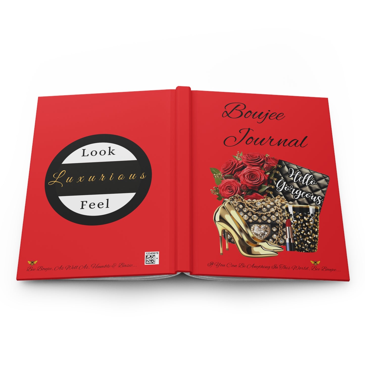 Hardcover "Boujee" Journal Matte RED