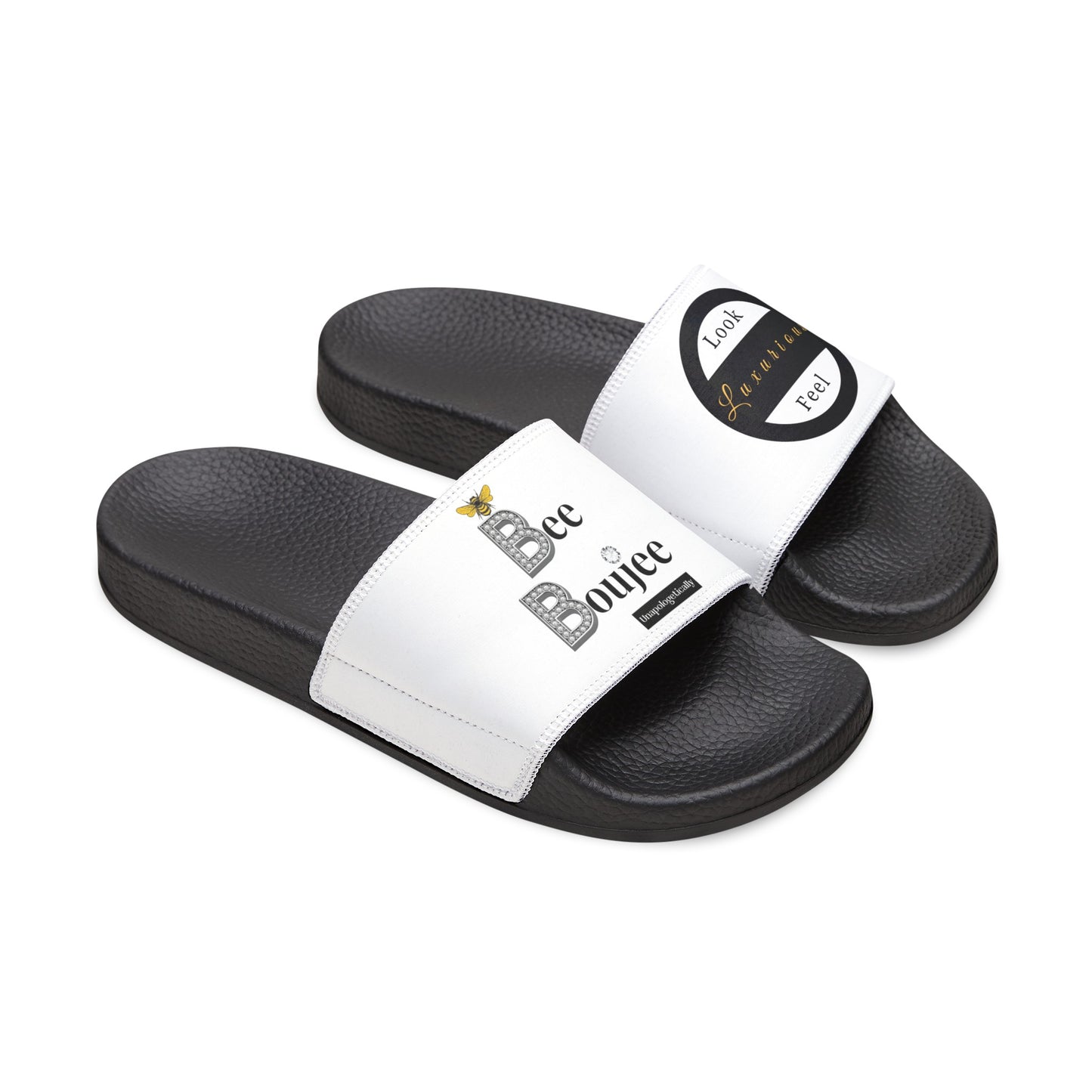 Bee Boujee - WHITE Women's Removable-Strap Sandals