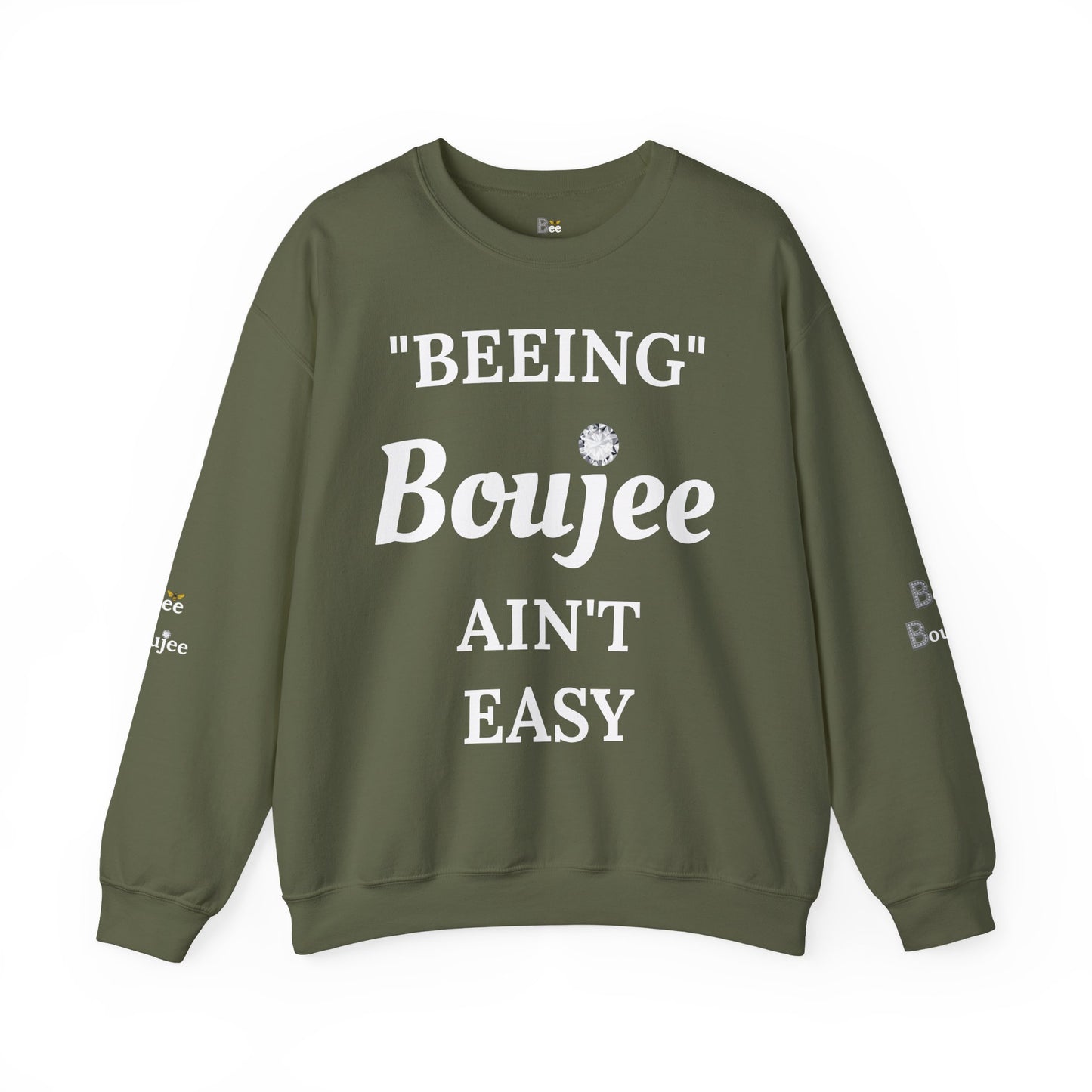 "Beeing" Boujee Ain't Easy- Heavy Blend™ Dark Colors Crewneck Sweatshirt