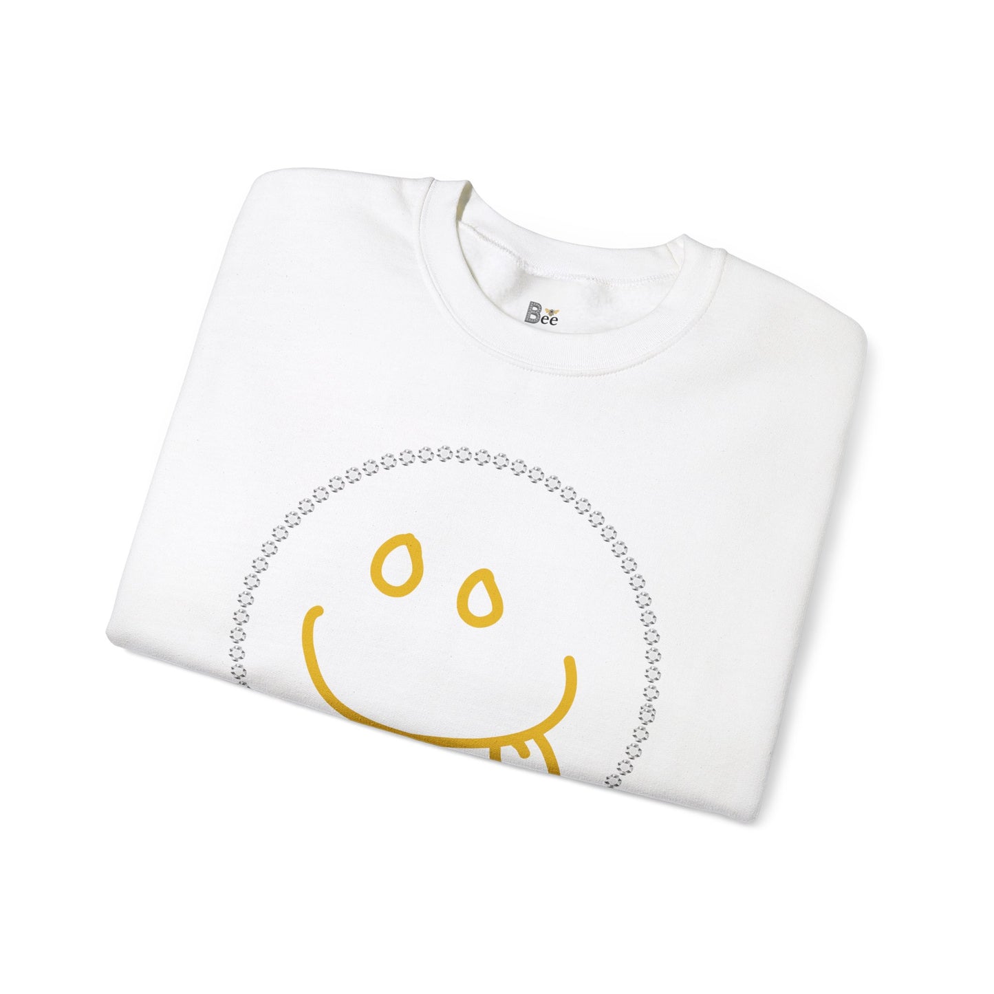 Boujee Smiley Goofy Face - Heavy Blend™ Light Colors Crewneck Sweatshirt