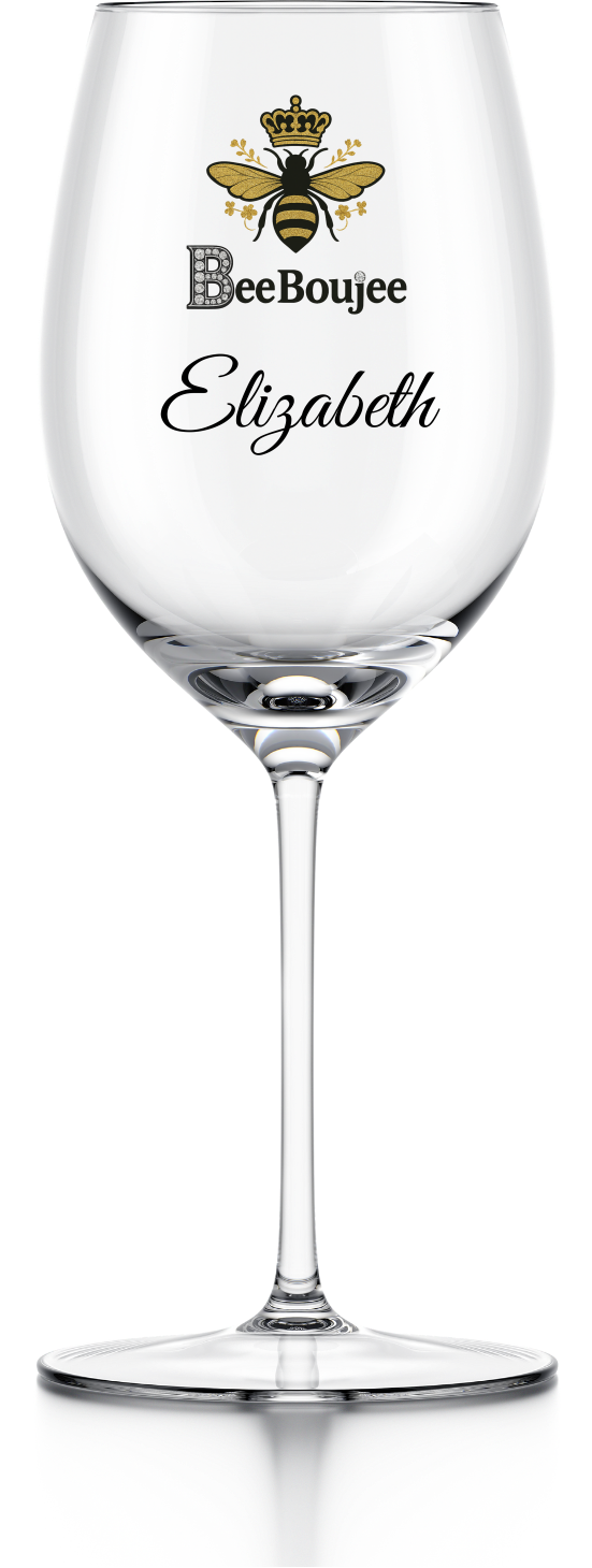 PERSONALIZED Bee Boujee Wine Glass, 12oz