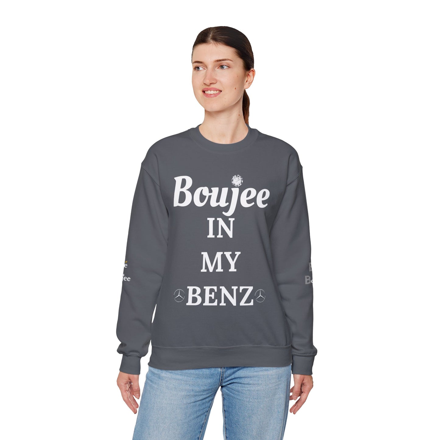 Boujee In My Benz - Heavy Blend™ Dark Colors Crewneck Sweatshirt