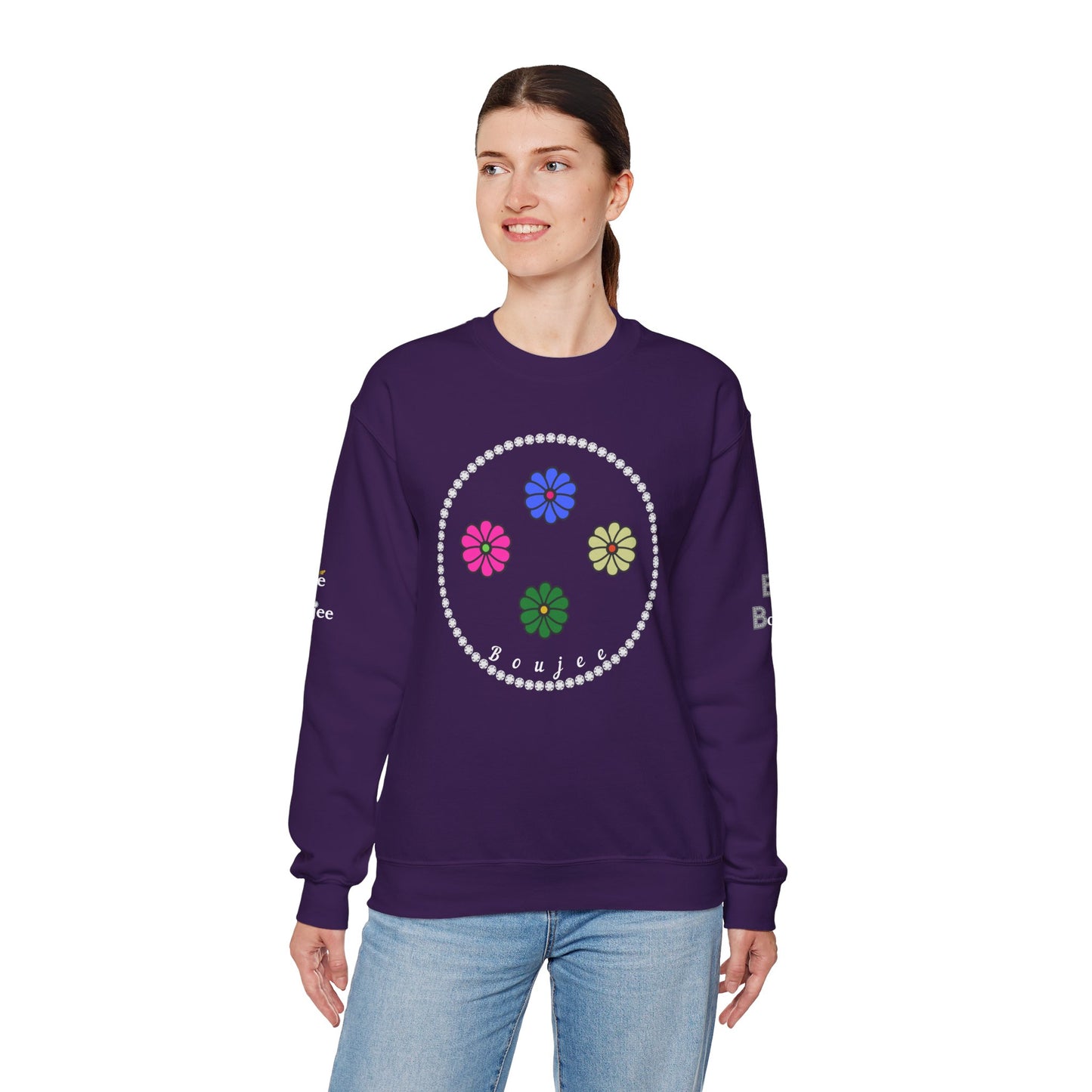 Boujee Mini Flowers - Heavy Blend™ Dark Colors Crewneck Sweatshirt