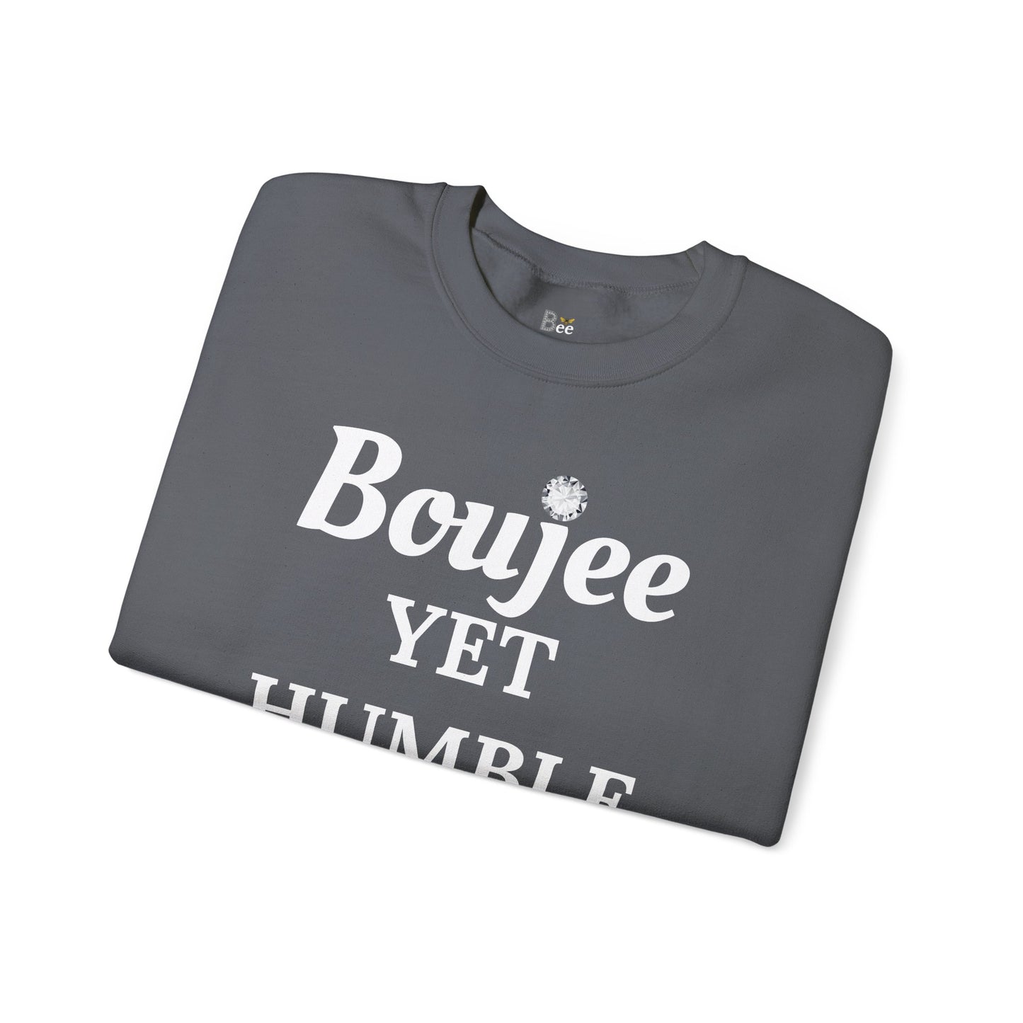 Boujee Yet Humble & Basic - Heavy Blend™ Dark Colors Crewneck Sweatshirt