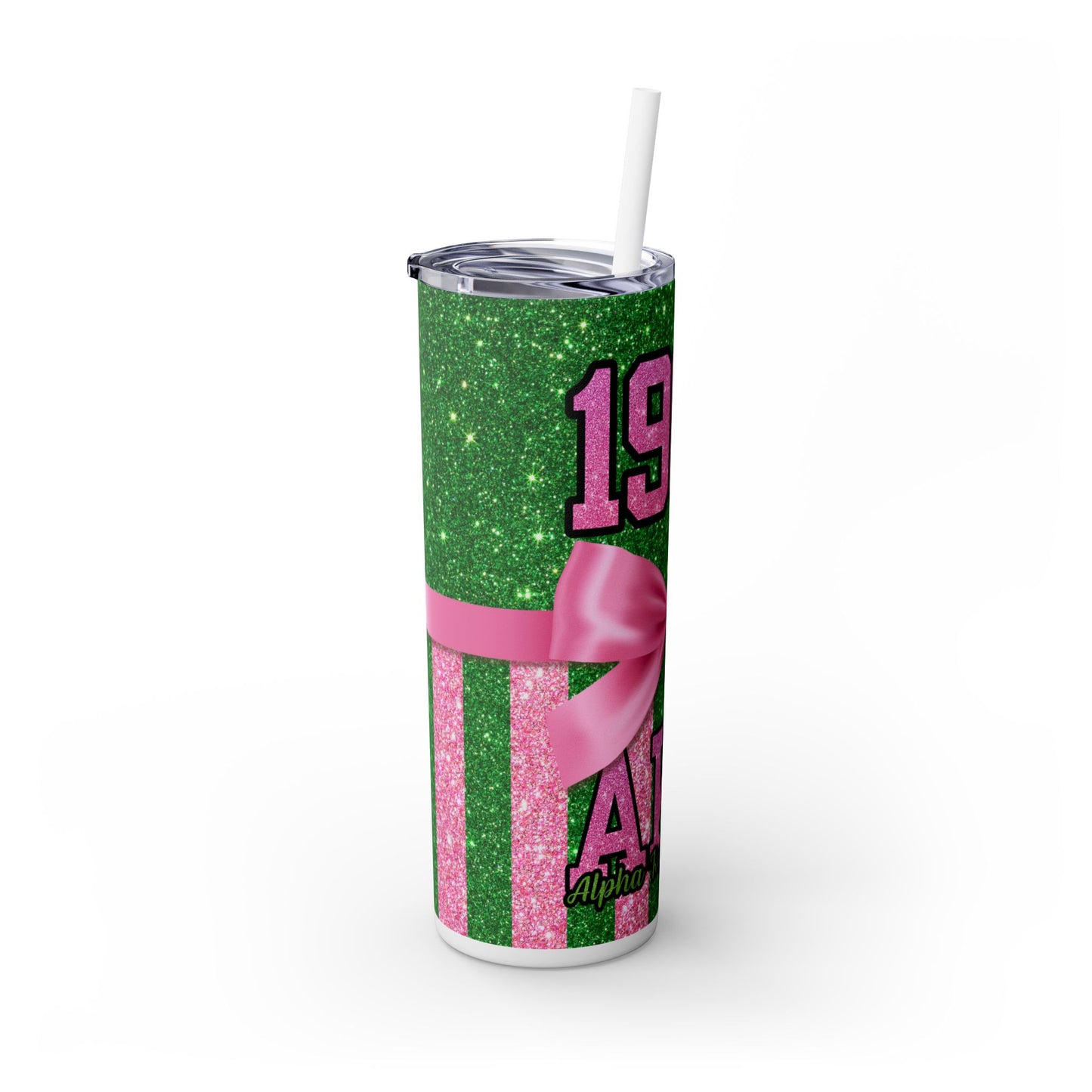 Boujee Sorority - Skinny Tumbler with Straw, 20oz