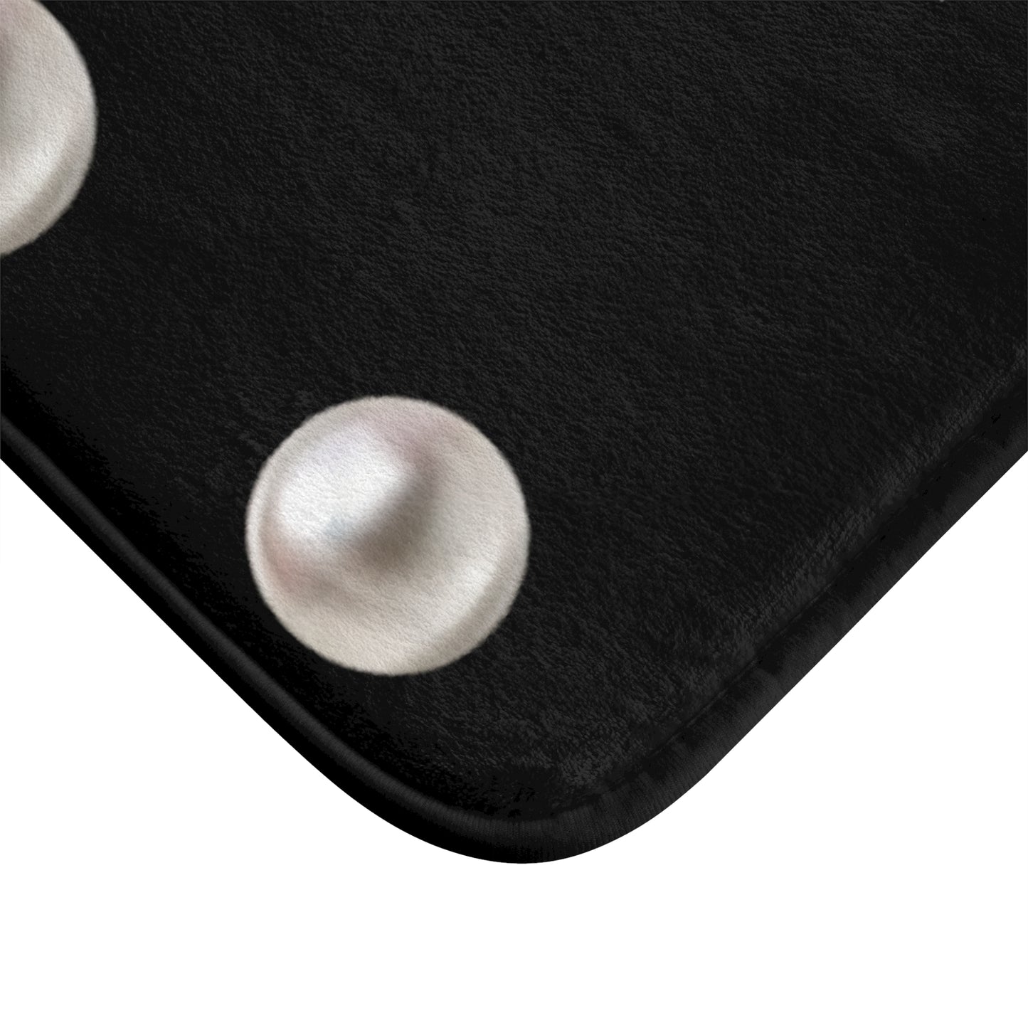Beeing Boujee - Bath Mat BLACK with PEARLS