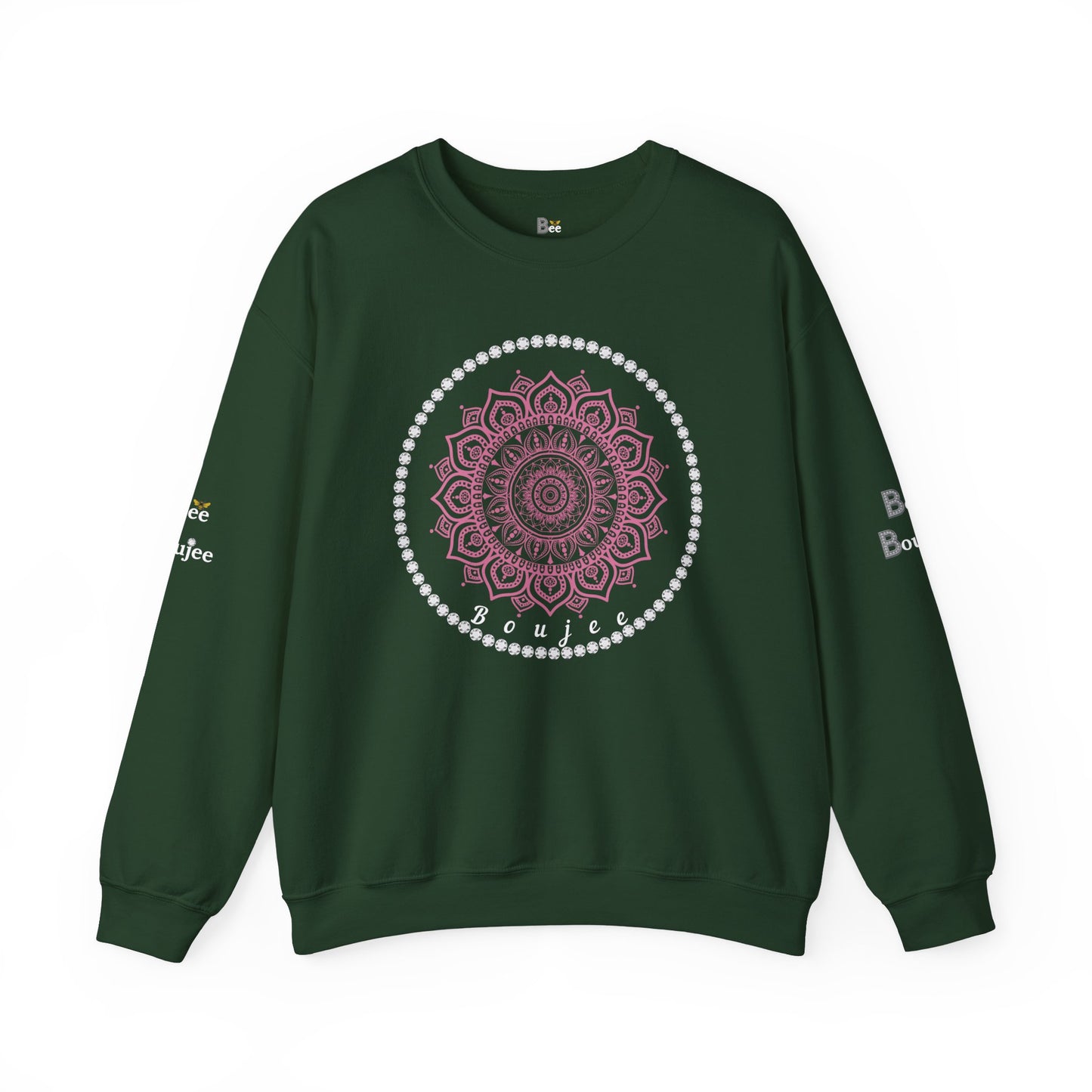 Boujee Burst Pink - Heavy Blend™ Dark Colors Crewneck Sweatshirt