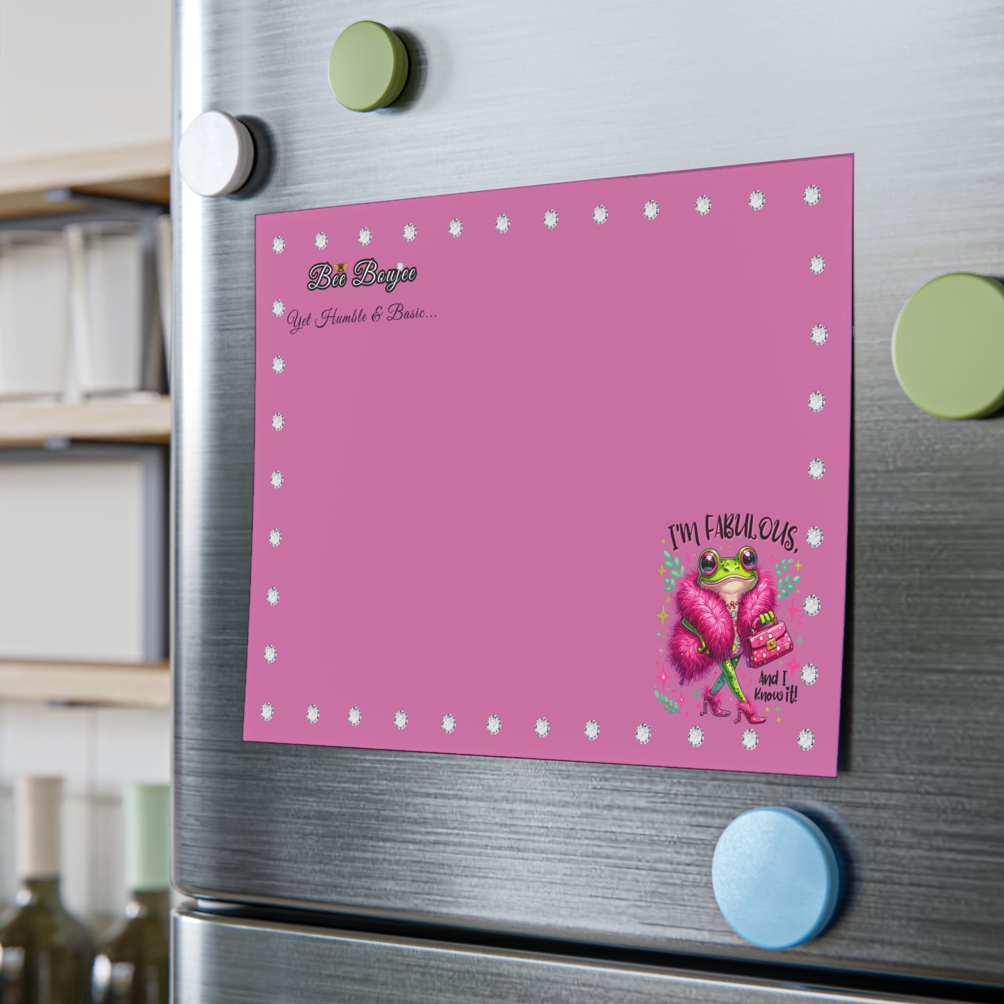 Bee Boujee DIAMONDS Fabulous Froggie - Post-it® Note Pads 8X6