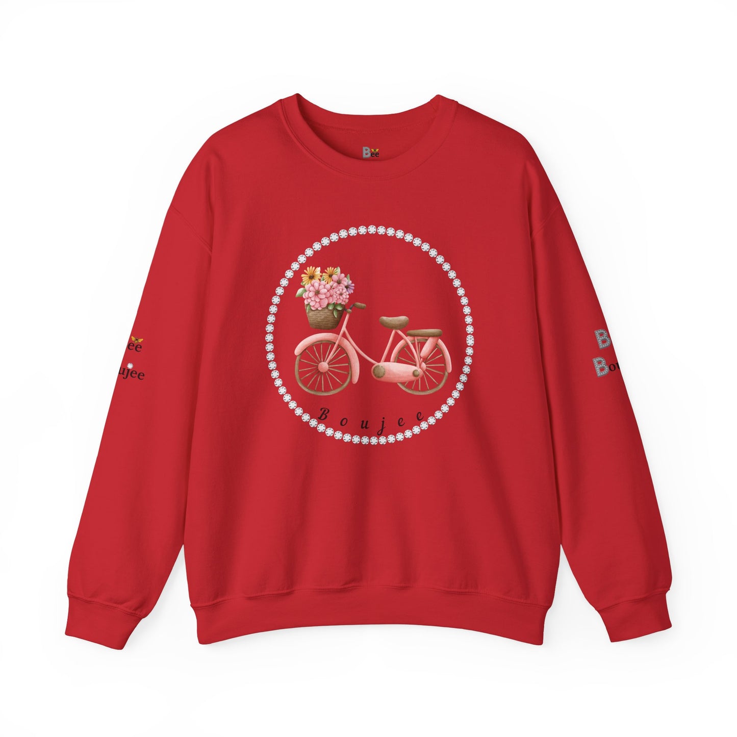 Boujee Bicycle Bouque - Heavy Blend™ Light Colors Crewneck Sweatshirt