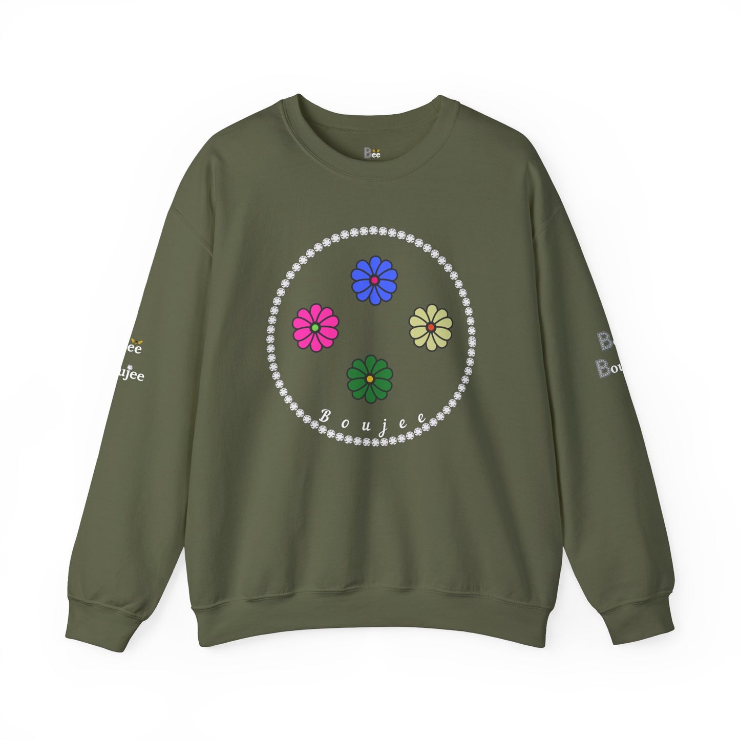 Boujee Mini Flowers - Heavy Blend™ Dark Colors Crewneck Sweatshirt