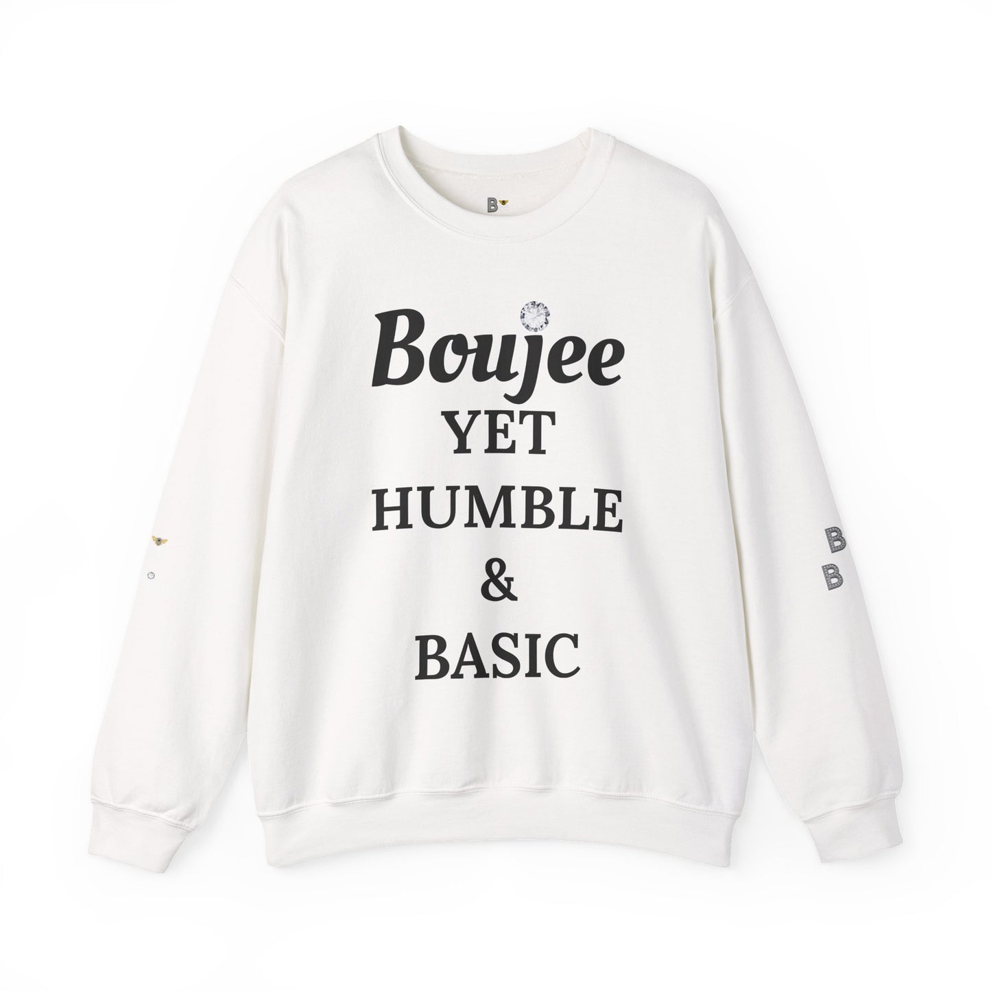 Boujee Yet Humble & Basic - Heavy Blend™ Light Colors Crewneck Sweatshirt