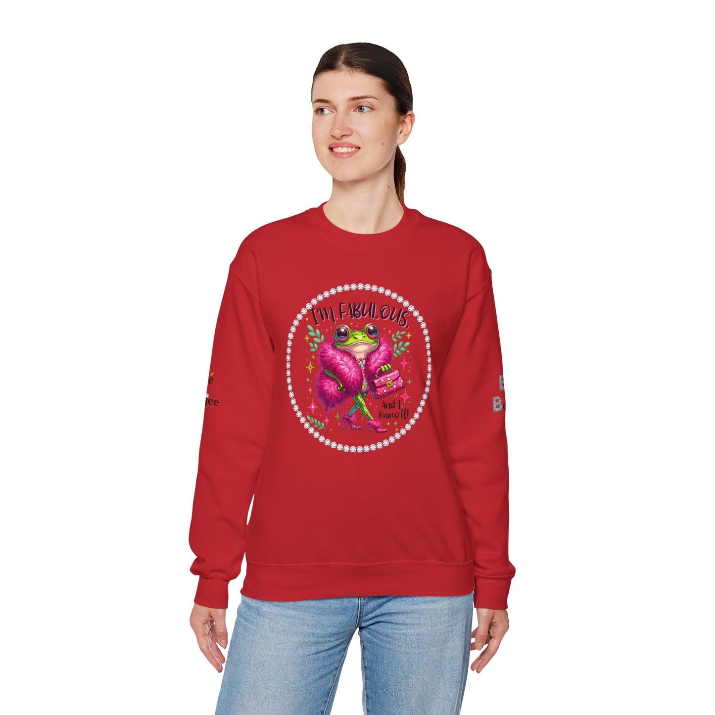 Boujee Frog I'm Fabulous And I Know It - Heavy Blend™ Light Colors Crewneck Sweatshirt