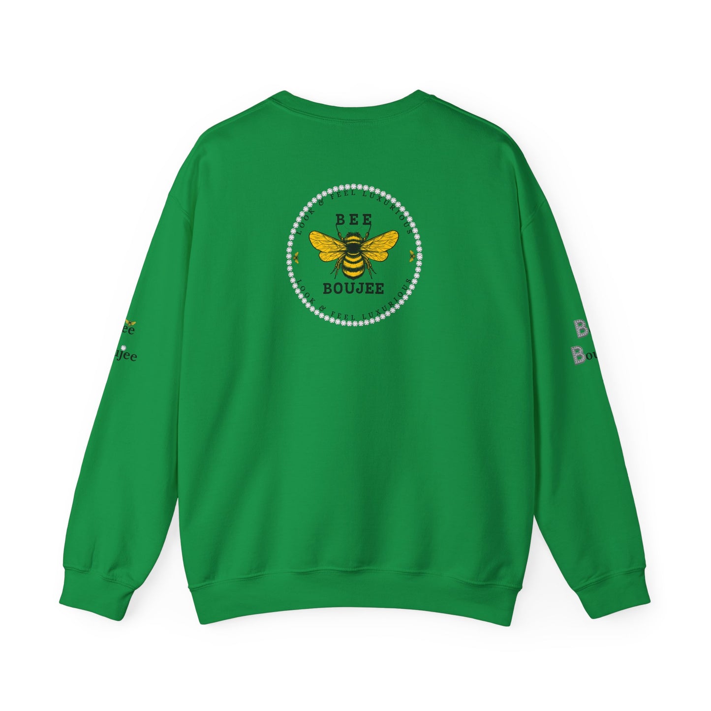 Boujee Flower Yellow White - Heavy Blend™ Light Colors Crewneck Sweatshirt