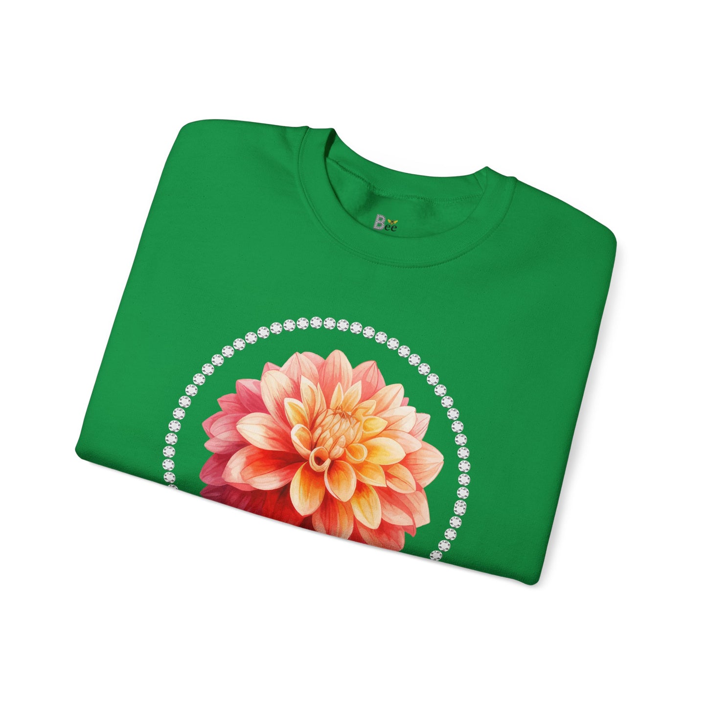Boujee Flower Pink Yellow - Heavy Blend™ Light Colors Crewneck Sweatshirt