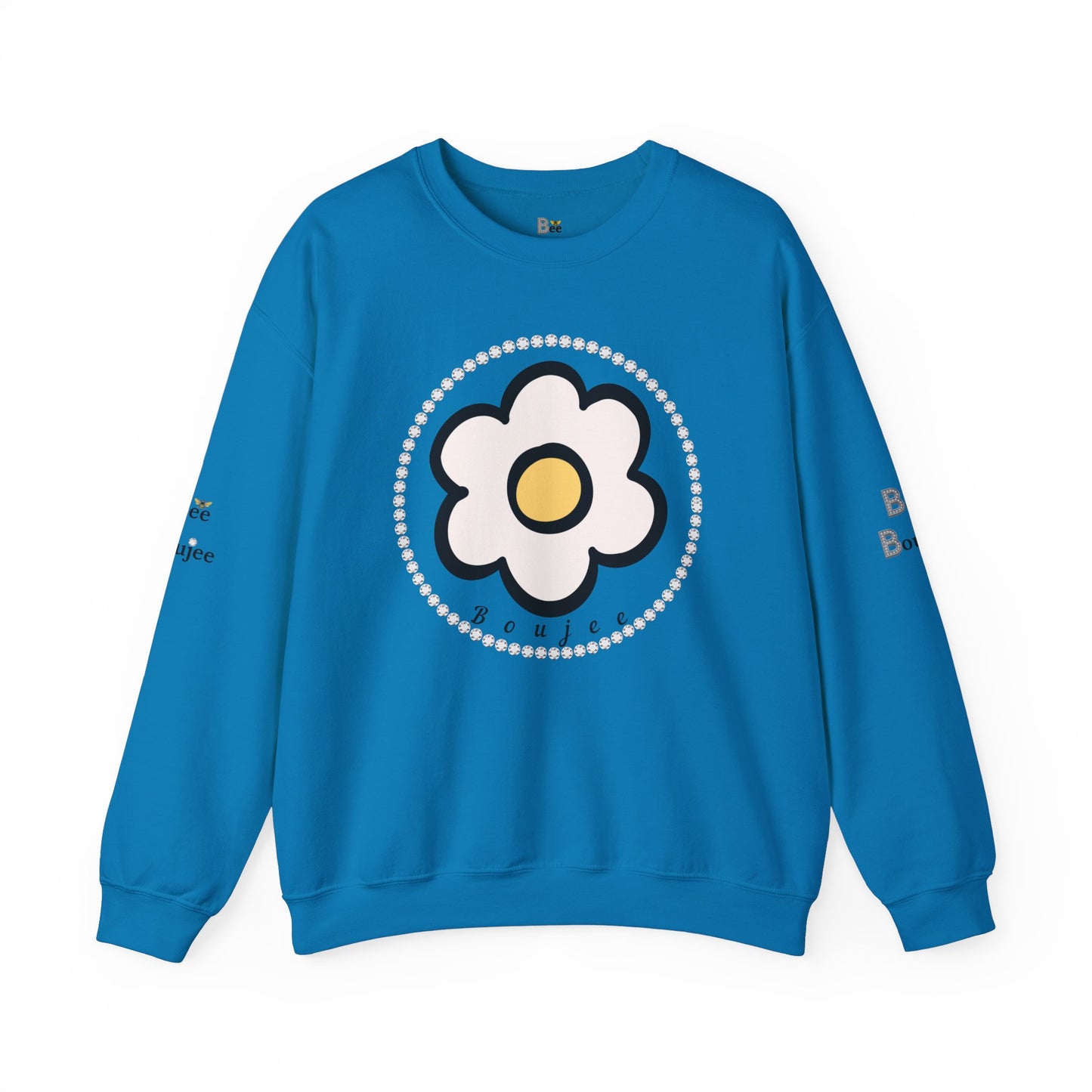 Boujee White Gold Flower - Heavy Blend™ Light Colors Crewneck Sweatshirt