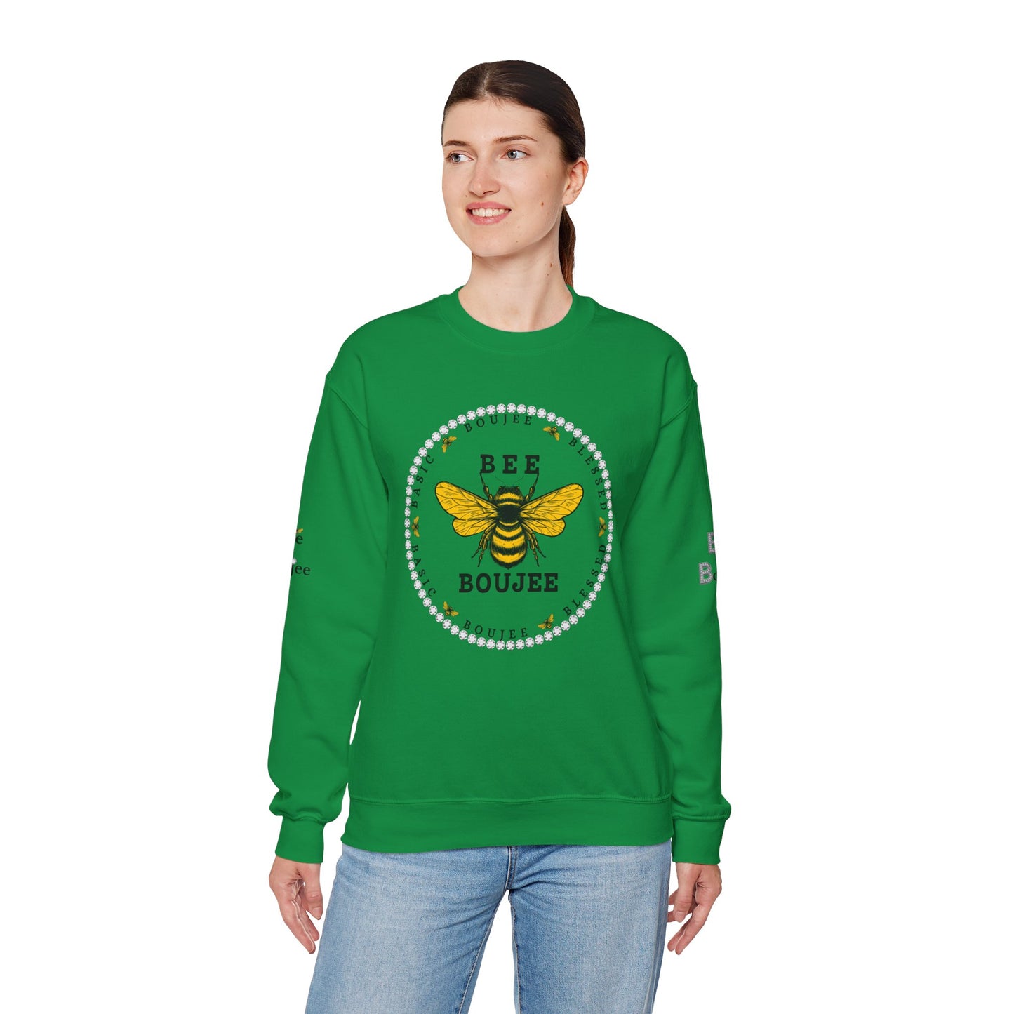 Basic Boujee Blessed - Heavy Blend™ Light Colors Crewneck Sweatshirt
