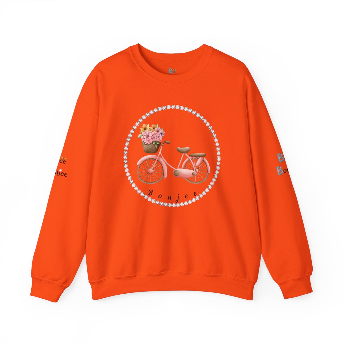 Boujee Bicycle Bouque - Heavy Blend™ Light Colors Crewneck Sweatshirt