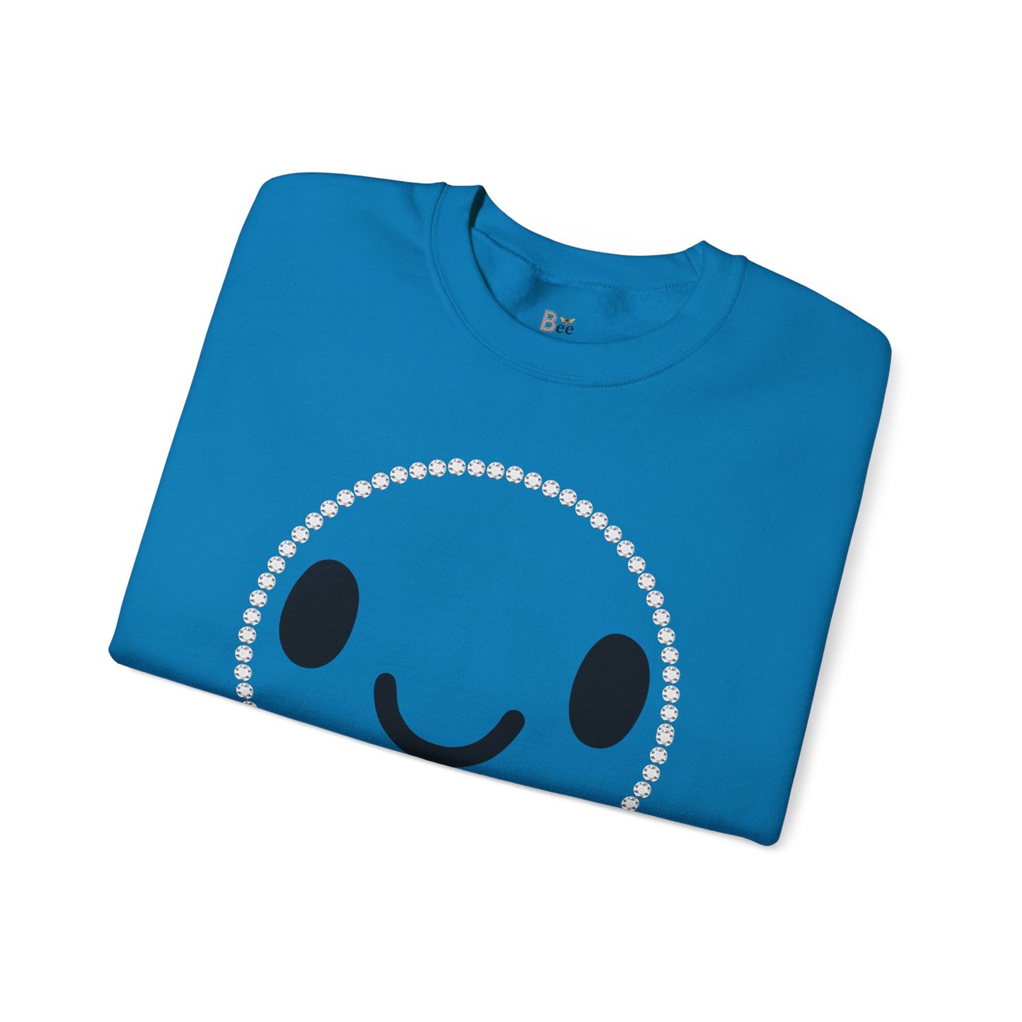 Boujee Smiley Face - Heavy Blend™ Light Colors Crewneck Sweatshirt