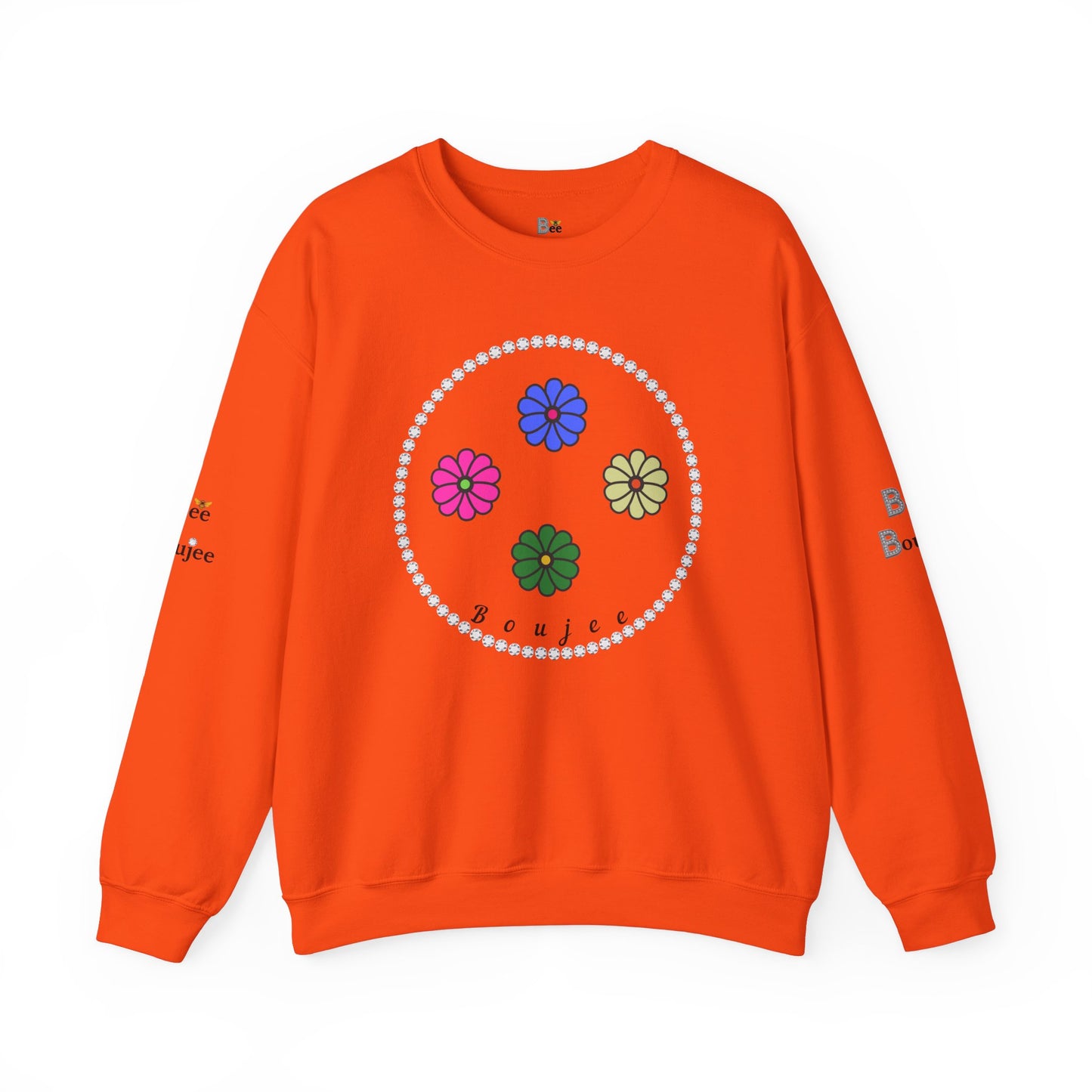 Boujee Mini Flowers in Diamonds Heavy Blend™ Light Colors Crewneck Sweatshirt