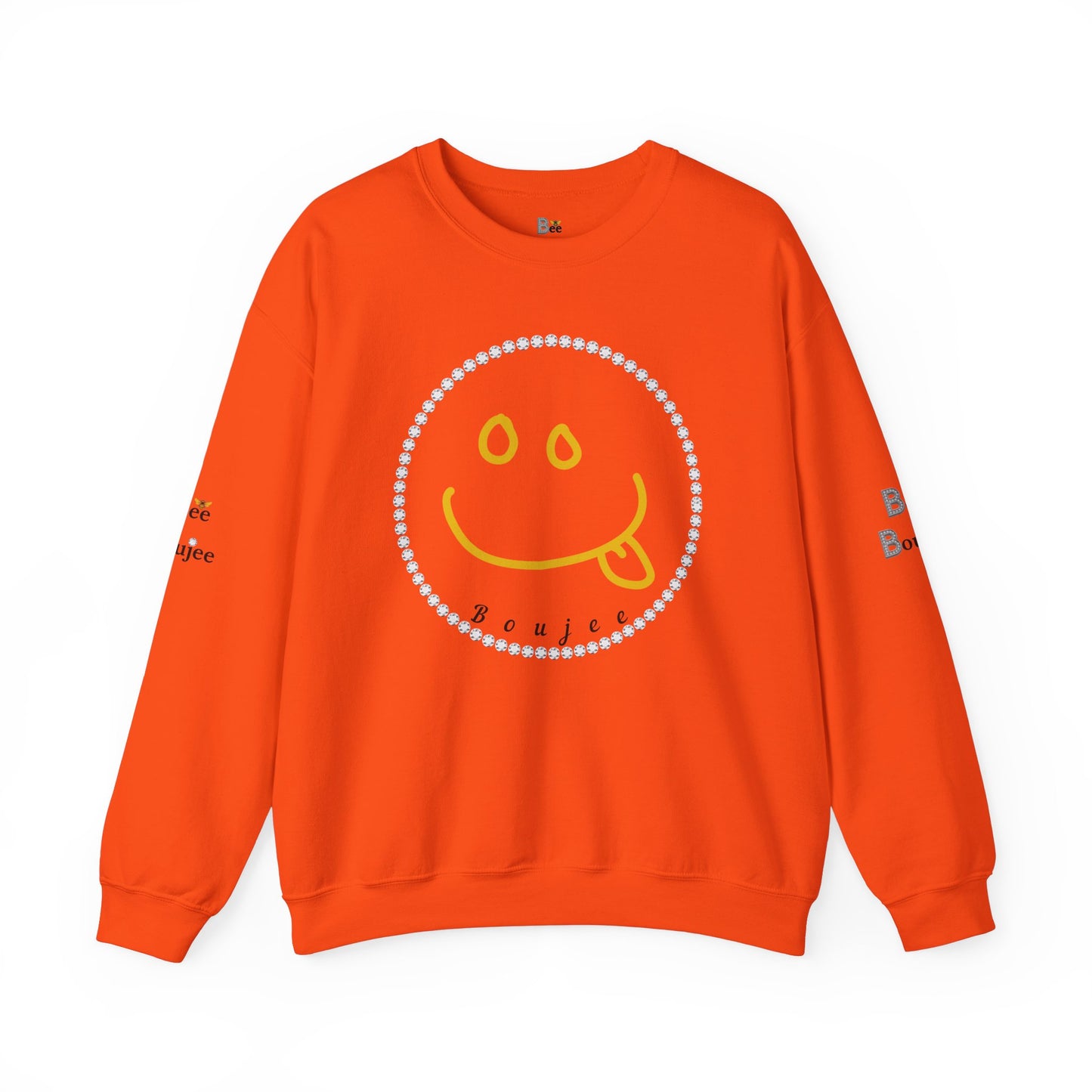 Boujee Smiley Goofy Face - Heavy Blend™ Light Colors Crewneck Sweatshirt
