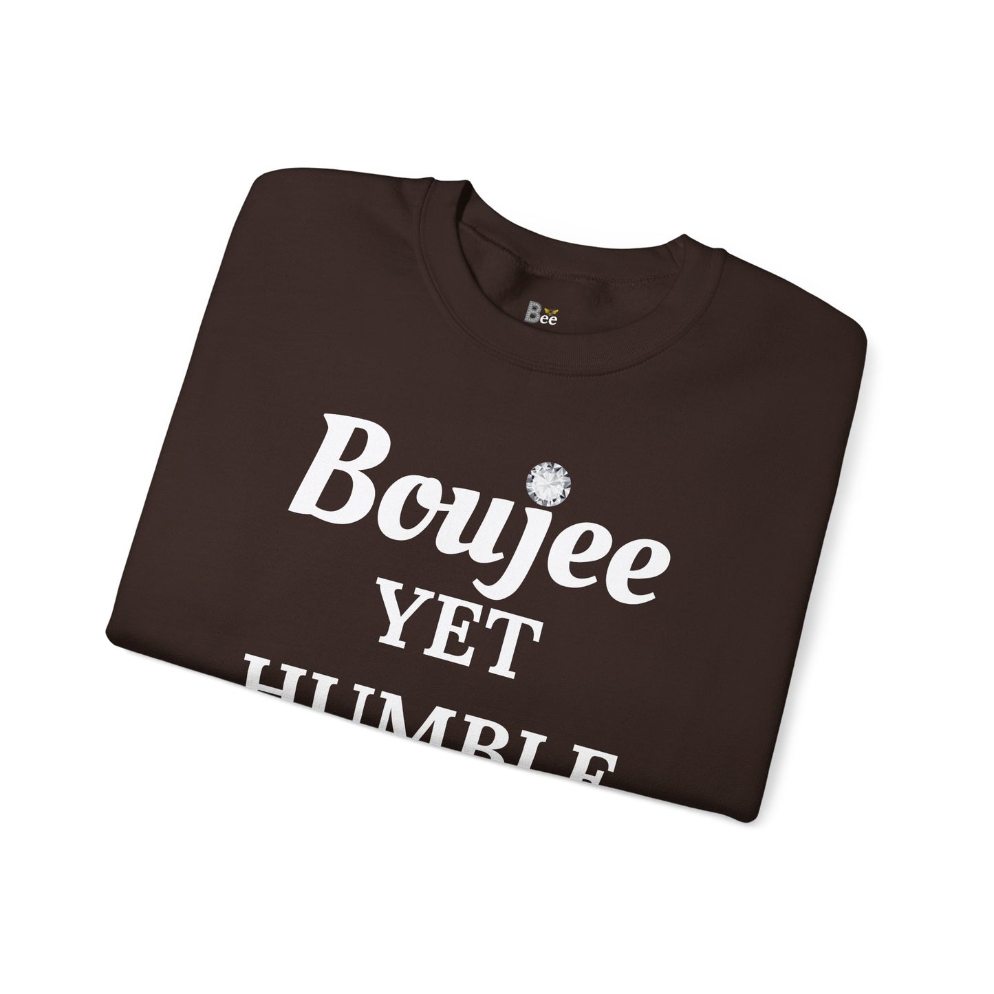Boujee Yet Humble & Basic - Heavy Blend™ Dark Colors Crewneck Sweatshirt