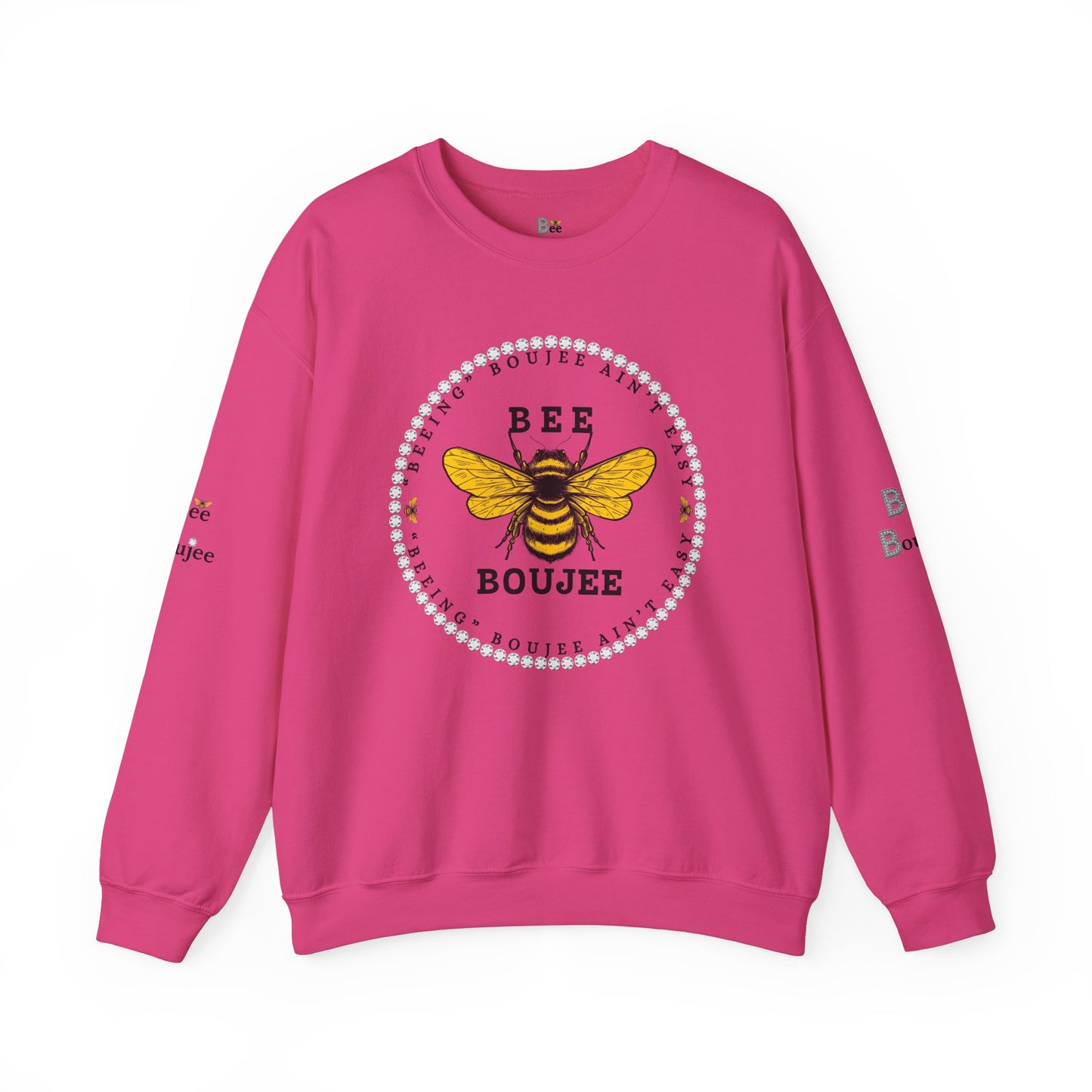 "Beeing" Boujee Ain't Easy - Heavy Blend™ Light Colors Crewneck Sweatshirt