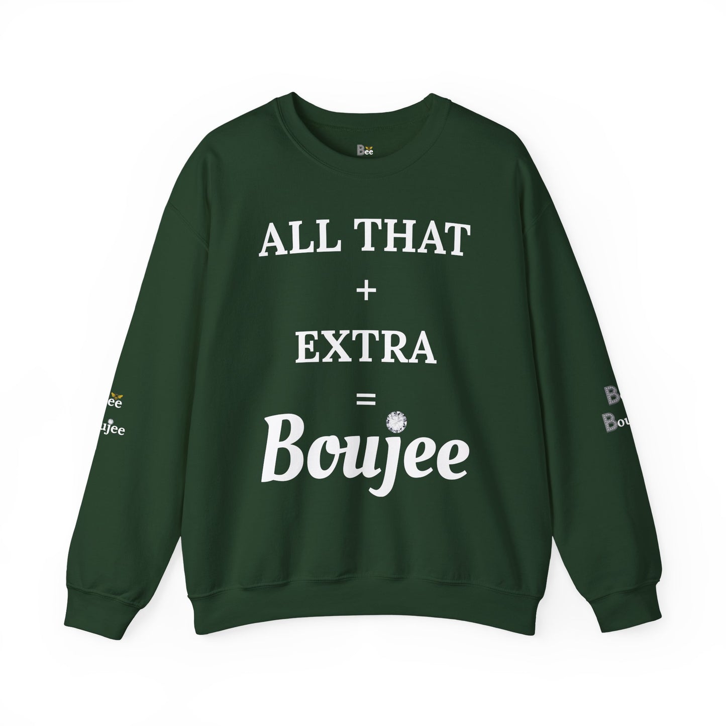 All That + Extra = Boujee - Heavy Blend™ Dark Colors Crewneck Sweatshirt